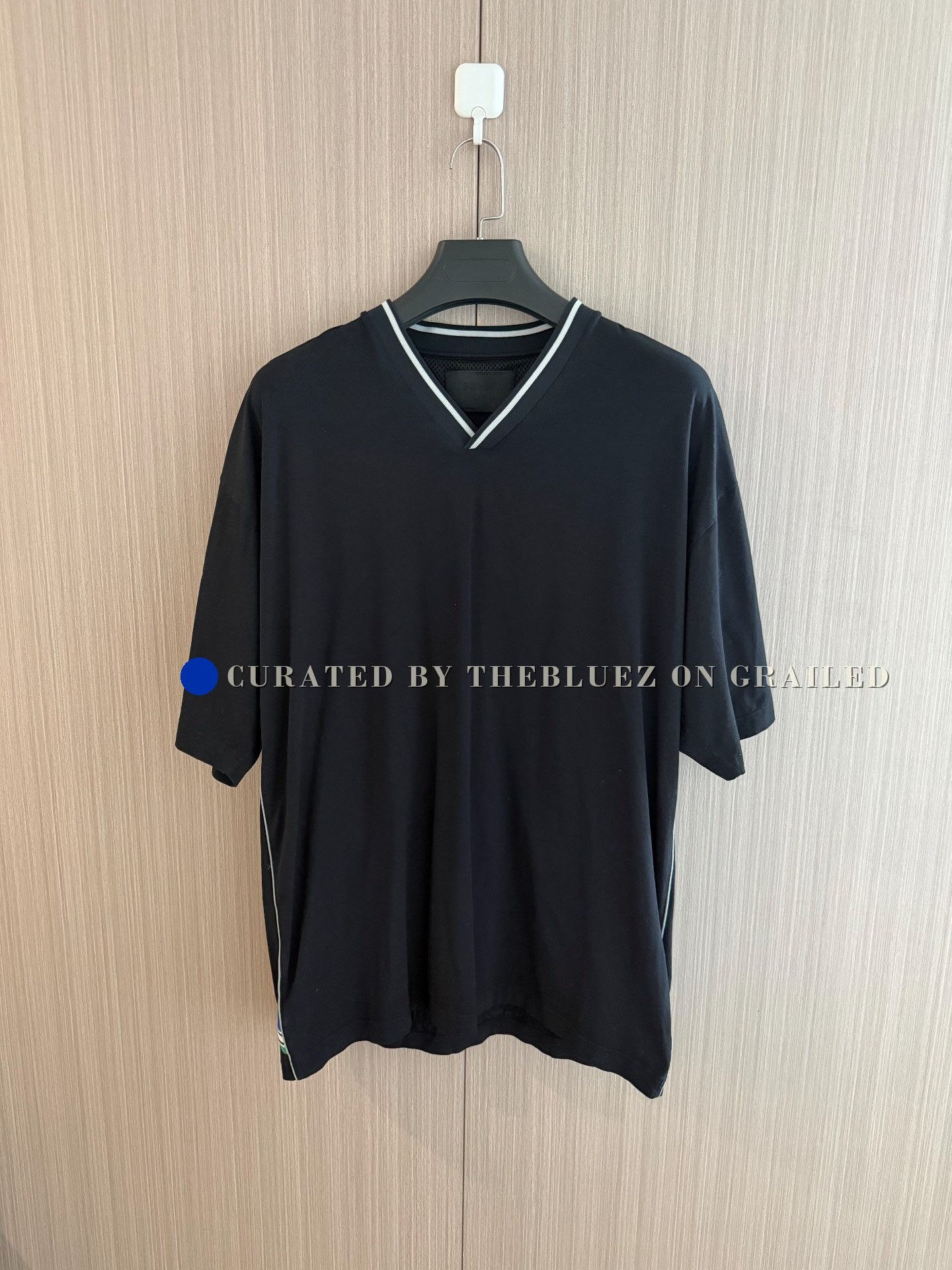 Prada Prada Black Short-Sleeve Color Block Back Size US XXL / EU 58 / 5 - 1 Thumbnail