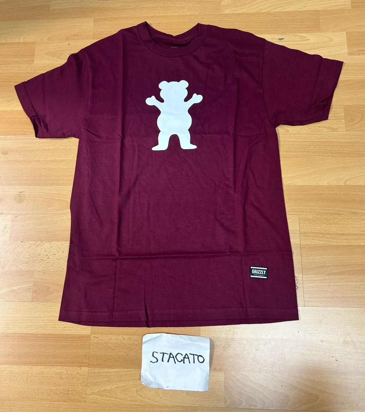 Grizzly Griptape × Vintage Grizzly Griptape Bear Logo Tee Maroon Size US M / EU 48-50 / 2 - 1 Thumbnail