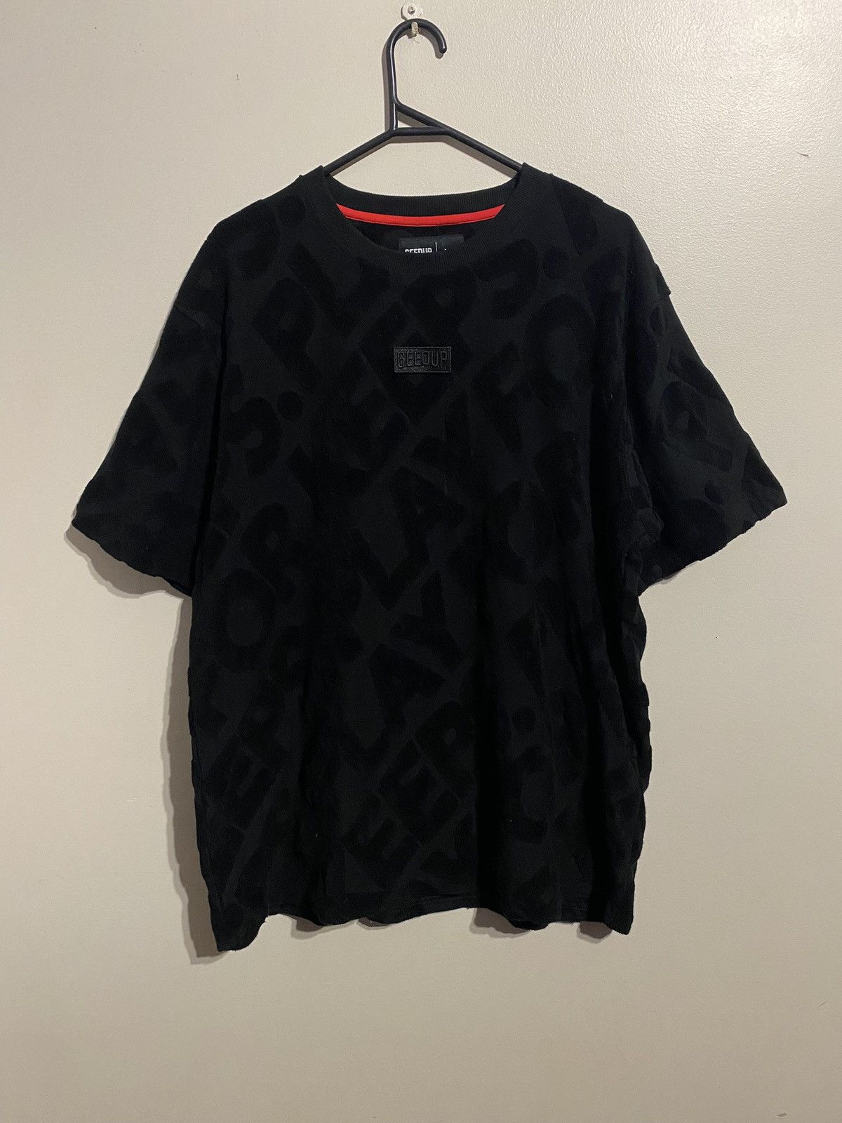 Designer Geedup ‘play for keeps’ with puffy felt spellout detailing. Size US XL / EU 56 / 4 - 1 Thumbnail