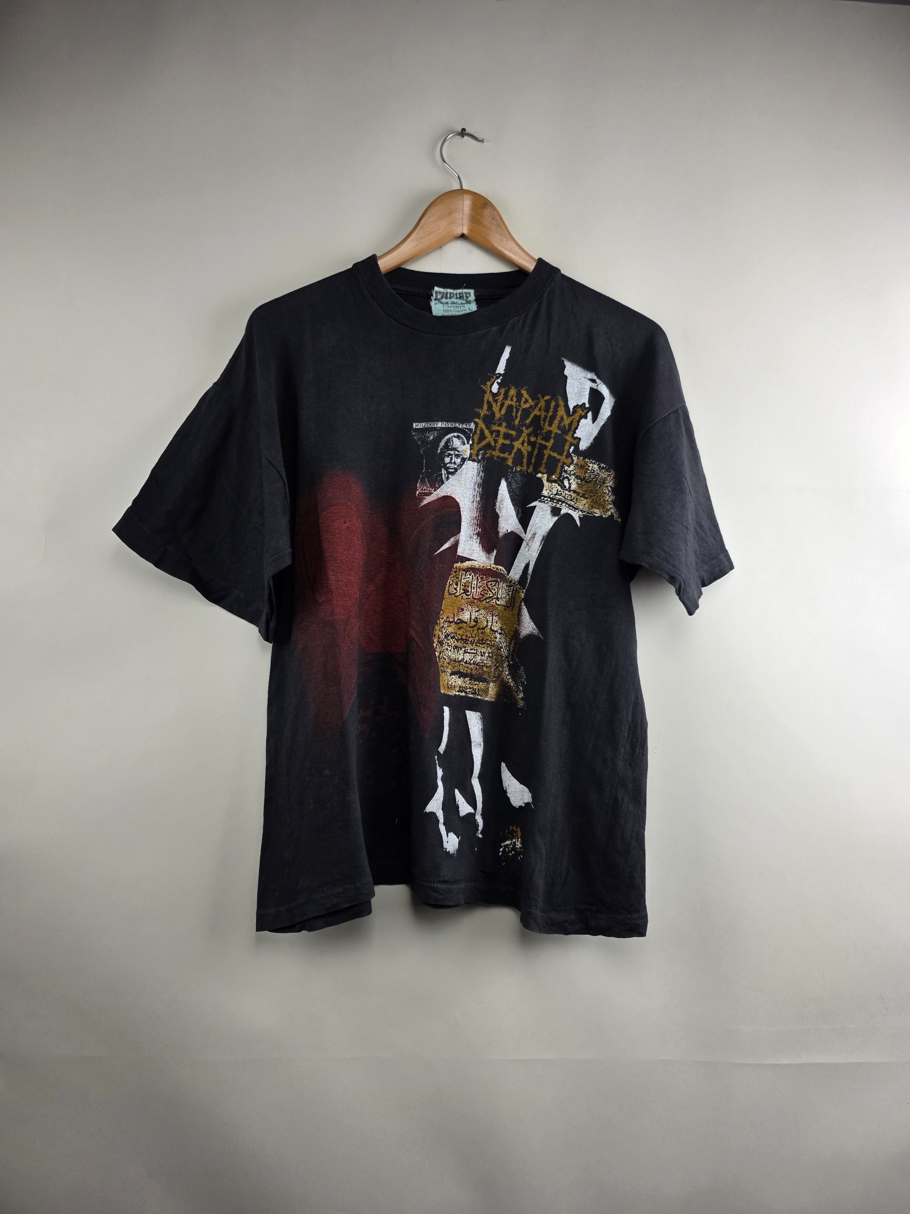 Band Tees × Vintage 90s Napalm Death Empire Euro Metal tee L 21" 26" Size US L / EU 52-54 / 3 - 1 Thumbnail