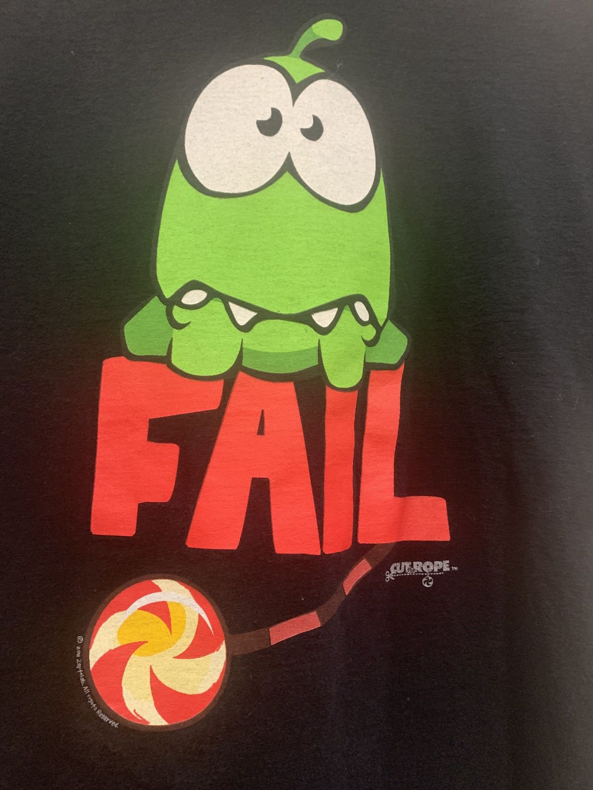 Jerzees vintage 2011 Cut the Rope black cotton t-shirt Size US M / EU 48-50 / 2 - 2 Thumbnail