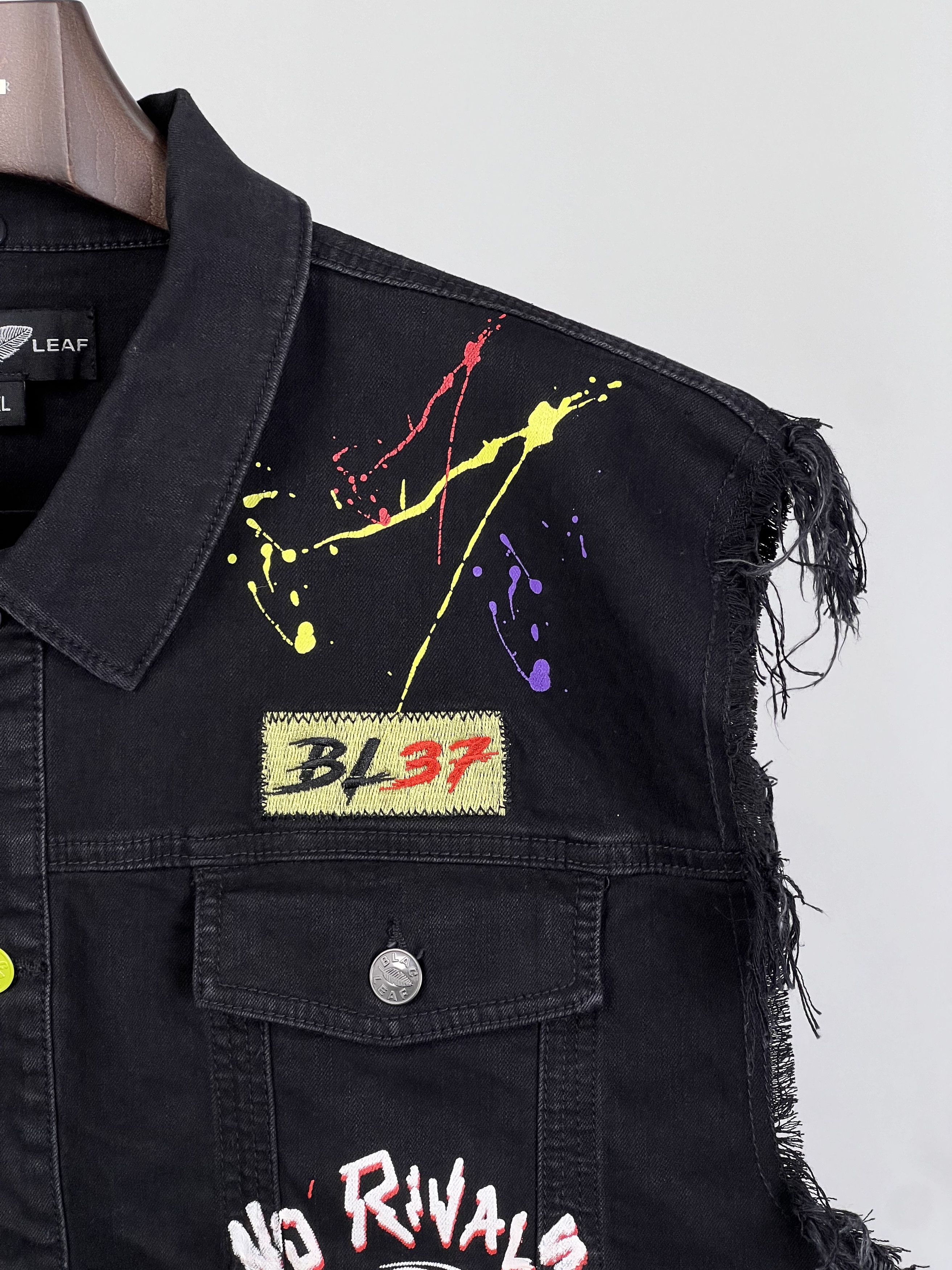 Other Blac Leaf EXPAND YOUR MIND Denim Sleeveless Vest Size US XXL / EU 58 / 5 - 3 Thumbnail