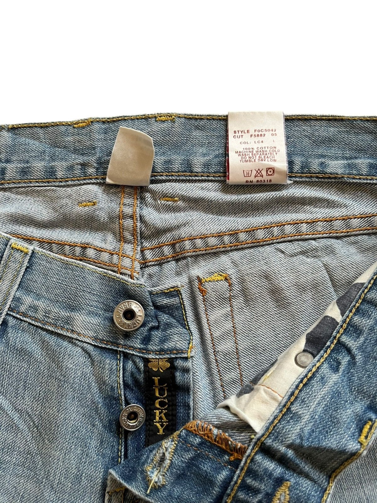 Japanese Brand SALES🔥Vintage Japanese Brand Blue Wash Distress Flare Jeans Size 29" - 9 Thumbnail