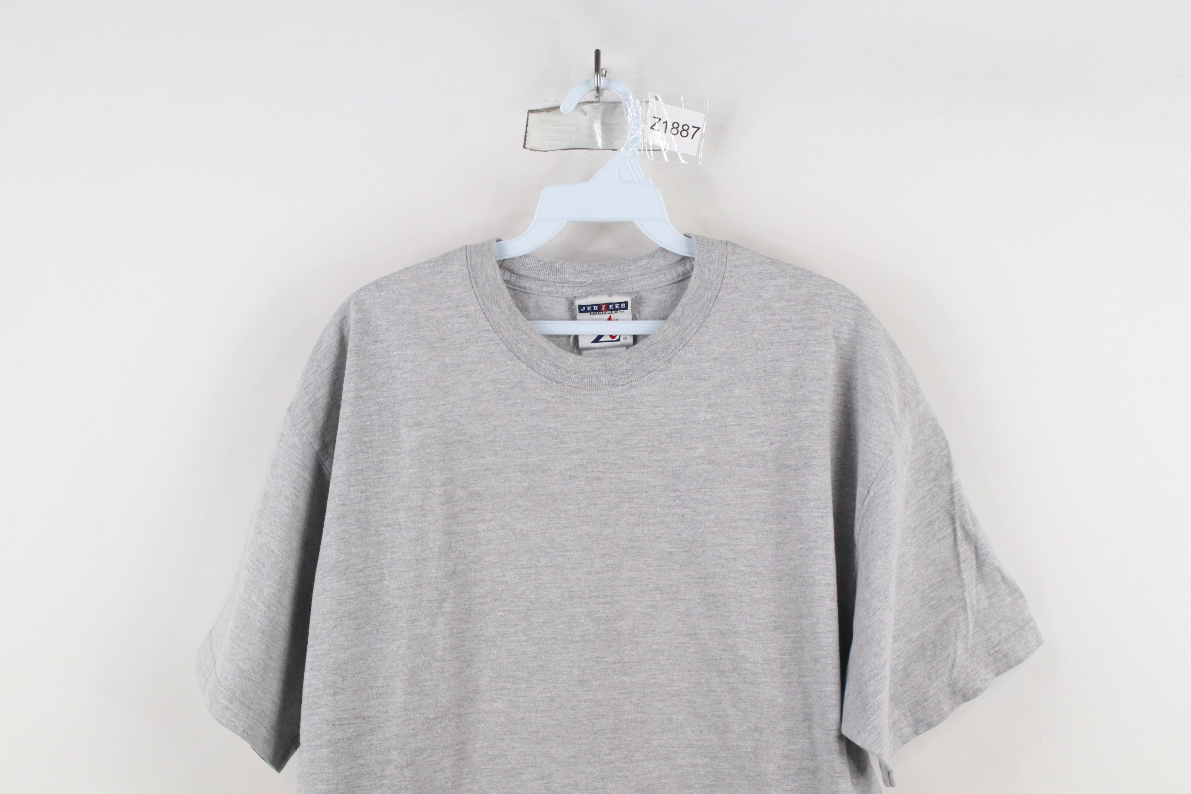 Vintage Vintage 90s Streetwear Blank Heavy Cotton T-Shirt Gray Size US L / EU 52-54 / 3 - 2 Thumbnail