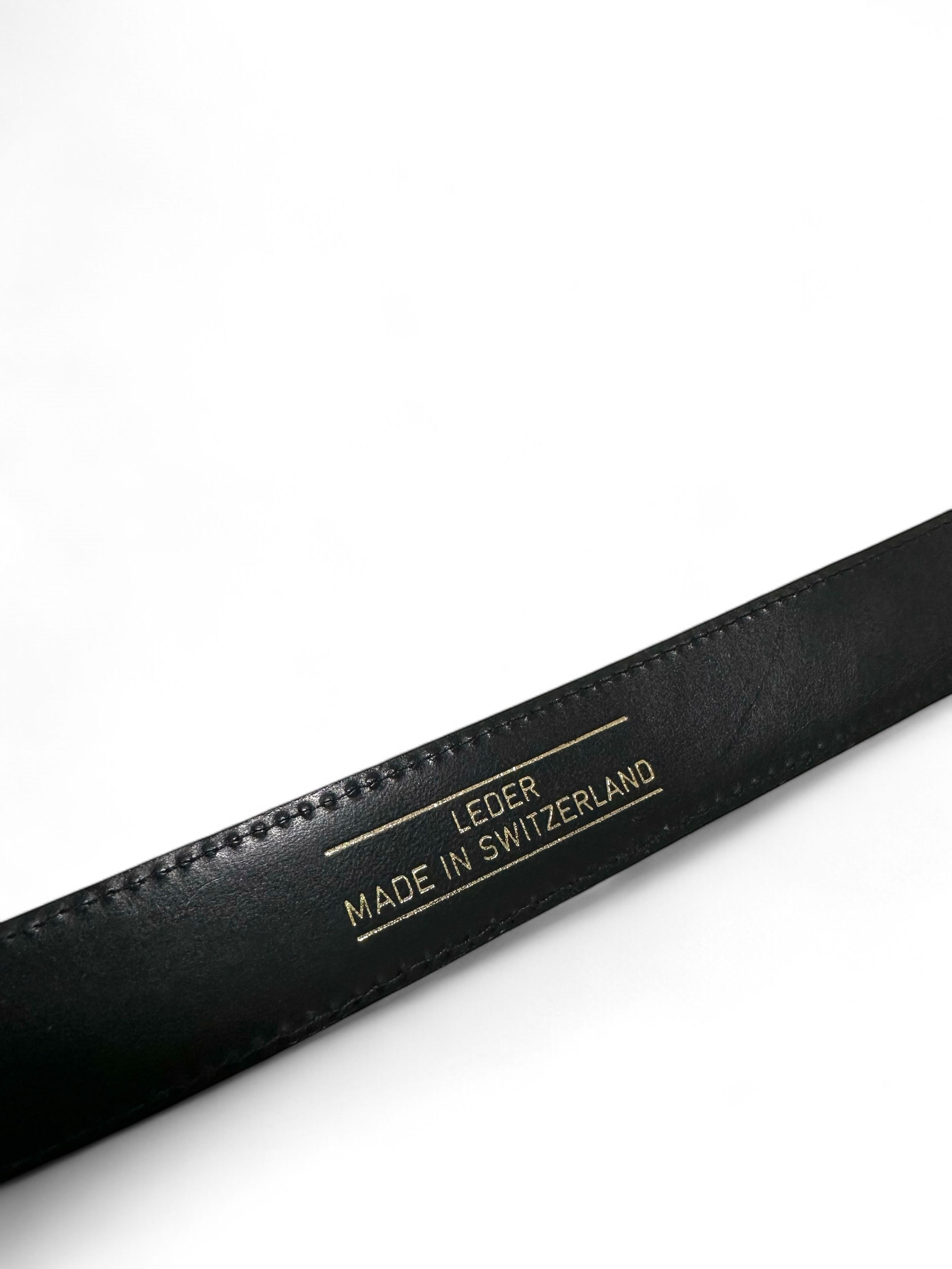Maison Mollerus × Vintage Vintage Maison Mollerus Leather Black Belt S-M Size ONE SIZE - 8 Thumbnail