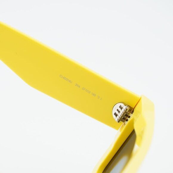 Celine Celine CL40214U 39A Sunglasses Yellow Rectangle Frame, Grey Size ONE SIZE - 7 Thumbnail