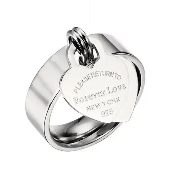 Other Sweet Heart Stainless Steel Ring (size 6-10) Size ONE SIZE - 1 Thumbnail