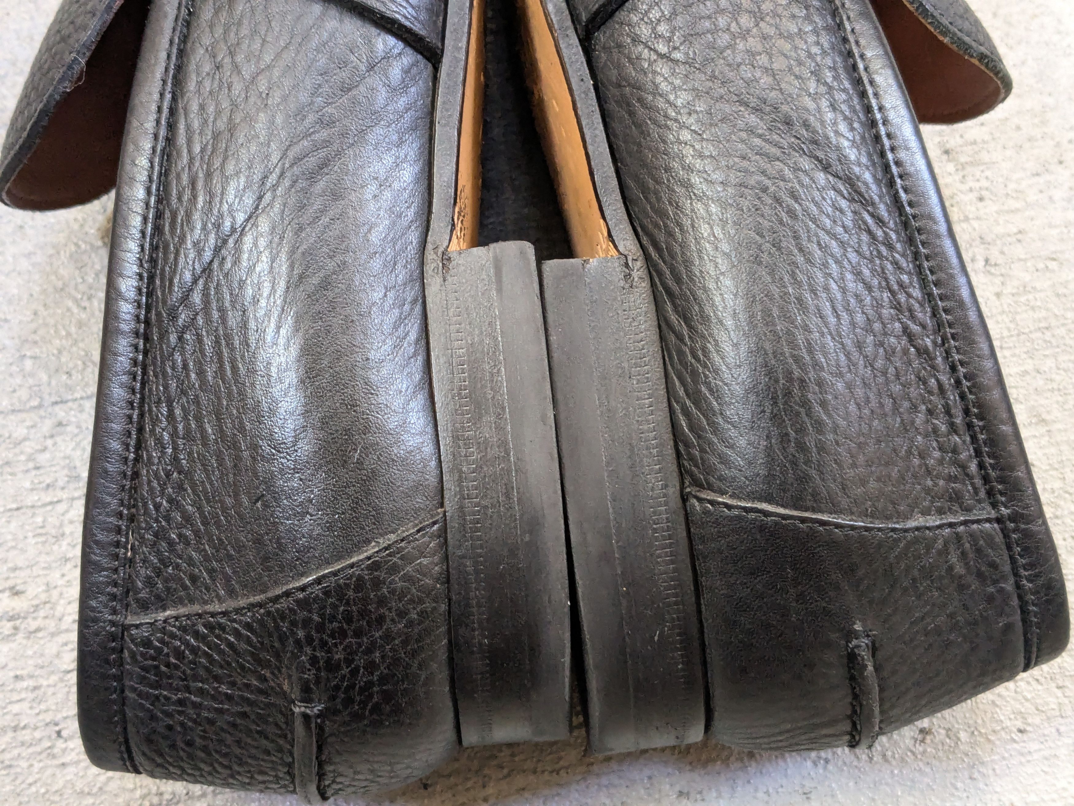 Gucci × Vintage Gucci Horsebit Loafers Black 10 Slip Ons Snaffle Leather Size US 10 / EU 43 - 6 Thumbnail