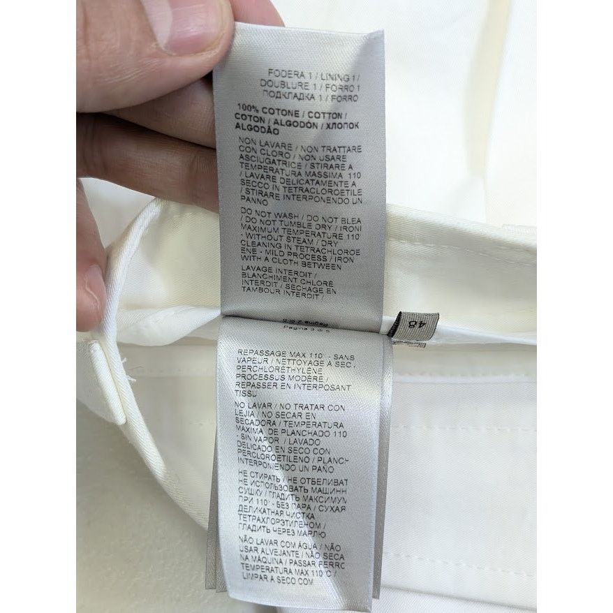Bottega Veneta o1rshd1 Pants Fluid Slik Suiting in White Size US 32 / EU 48 - 19 Thumbnail