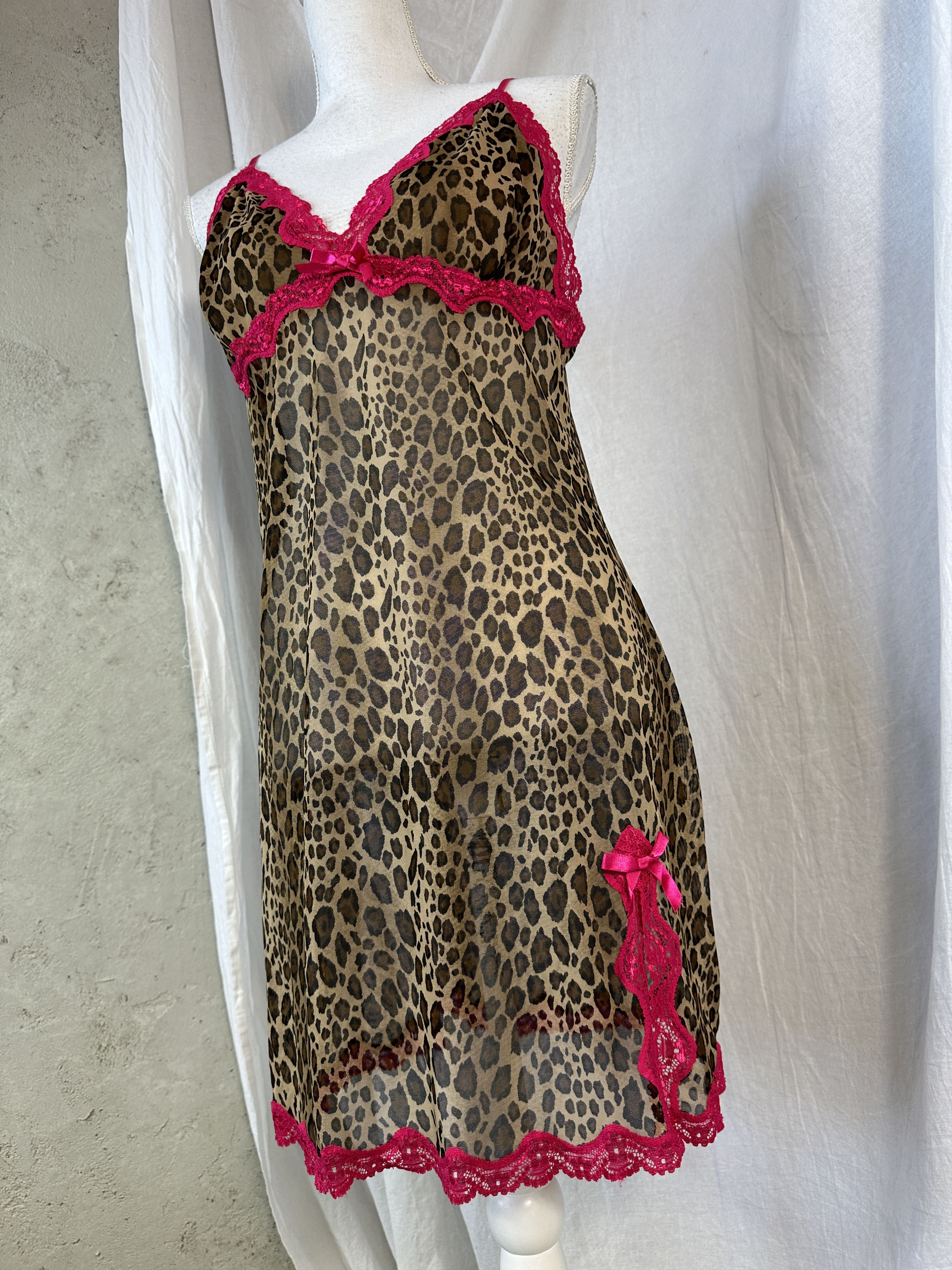 Vintage Mesh Cheetah Y2K Top/Dress Size XL / US 12-14 / IT 48-50 - 6 Thumbnail