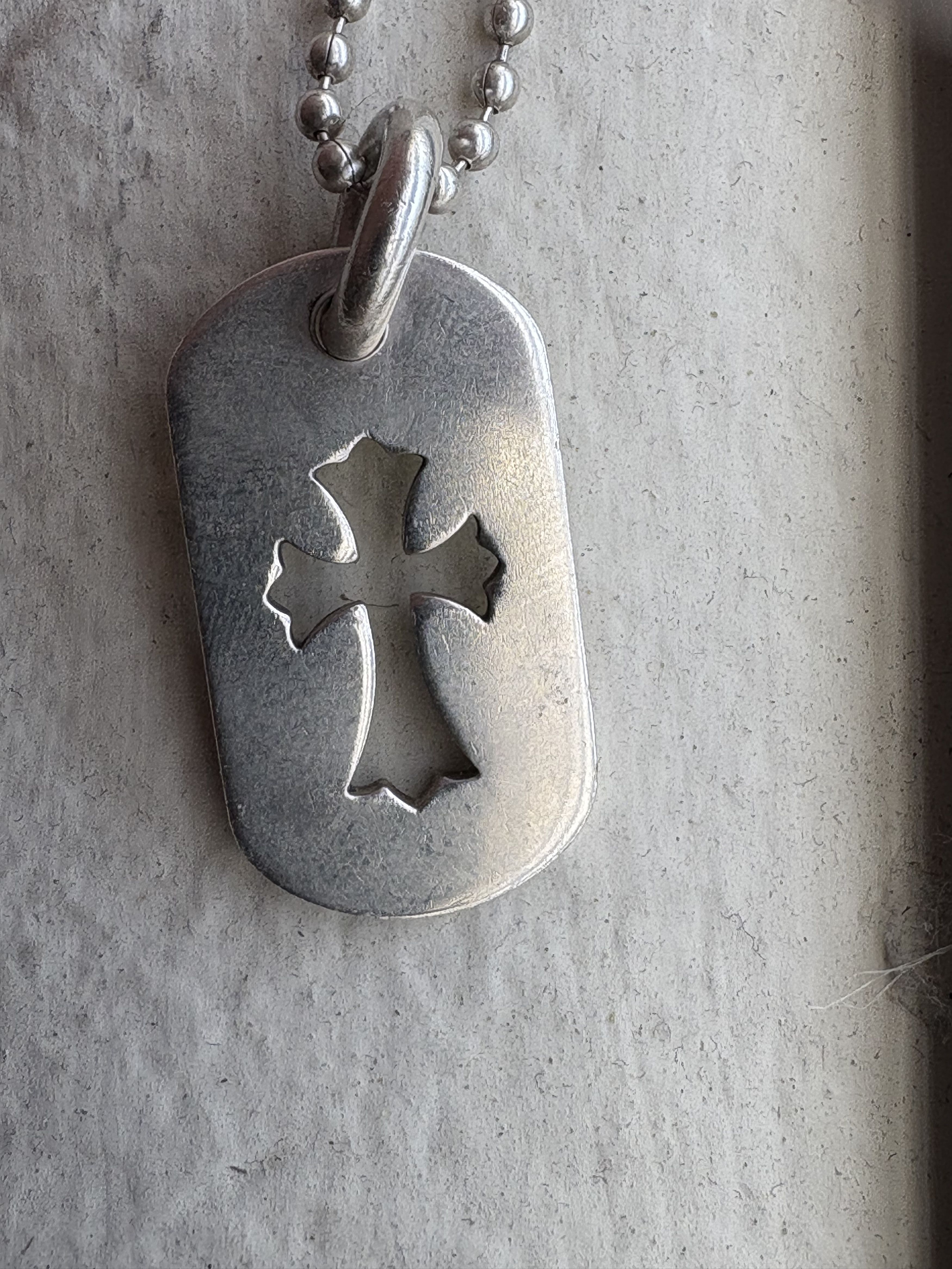 Chrome Hearts Chrome Hearts Cut Out Cross Dog Tag | Grailed