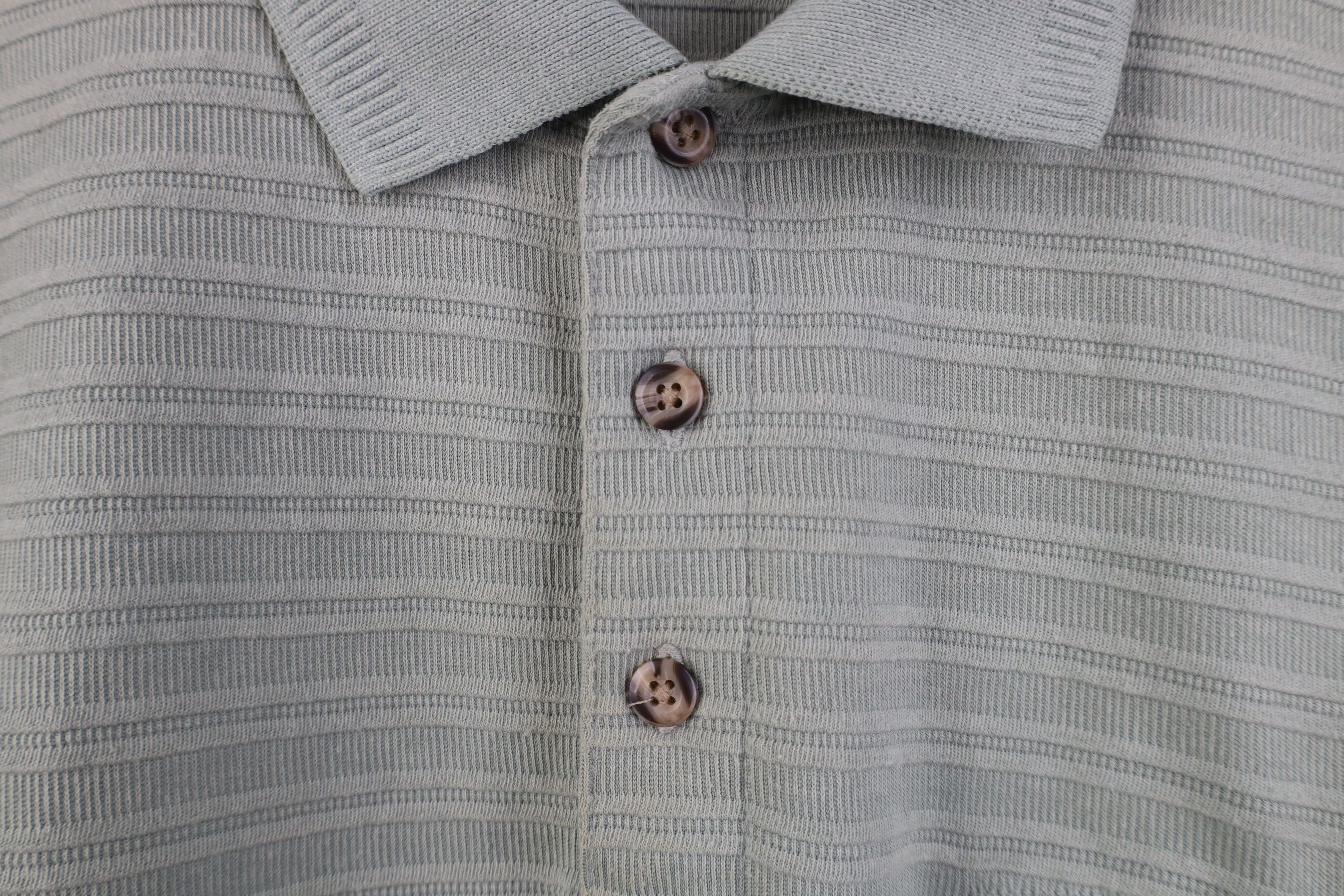 Vintage Vintage 90s Streetwear Ribbed Knit Pullover Polo Shirt Green Size US XL / EU 56 / 4 - 4 Thumbnail