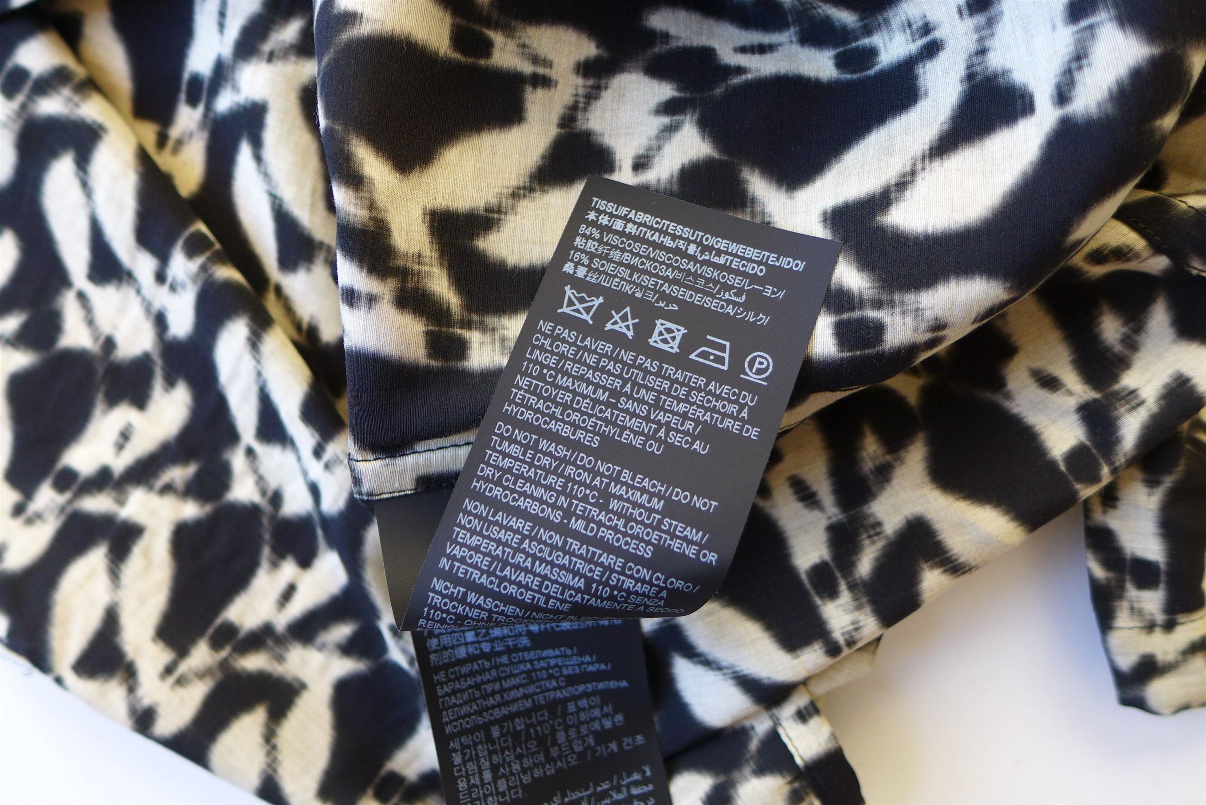 Saint Laurent Paris Saint Laurent Abstract Print Shirt - Noir & Sable Voile Size US M / EU 48-50 / 2 - 14 Thumbnail