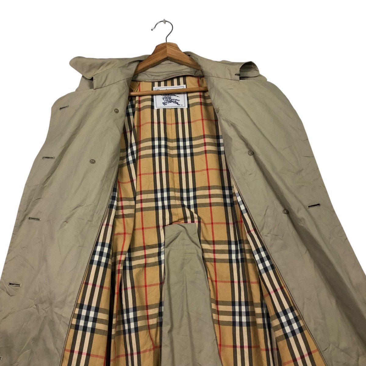 Burberry 🔥VINTAGE LONG JACKET TRENCH COAT BURBERRYS NOVA CHECK Size US M / EU 48-50 / 2 - 14 Thumbnail