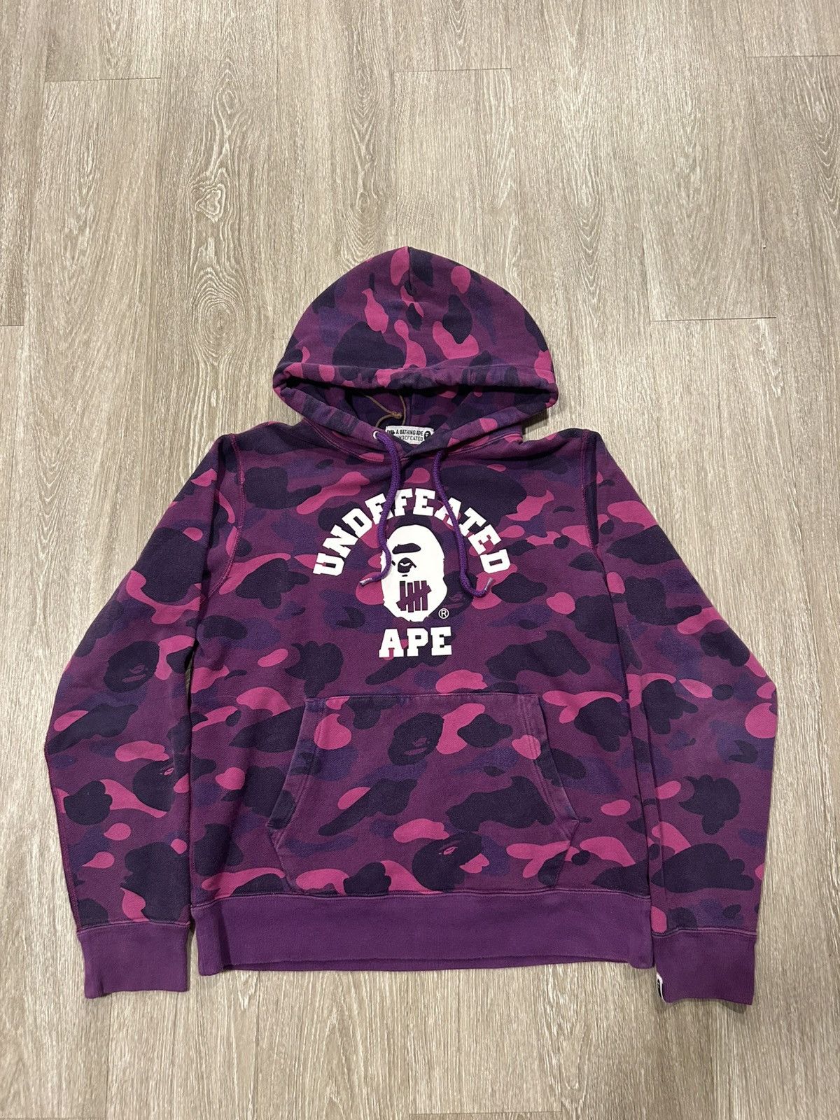 BAPE X Undefeated Color Camo College Pullover