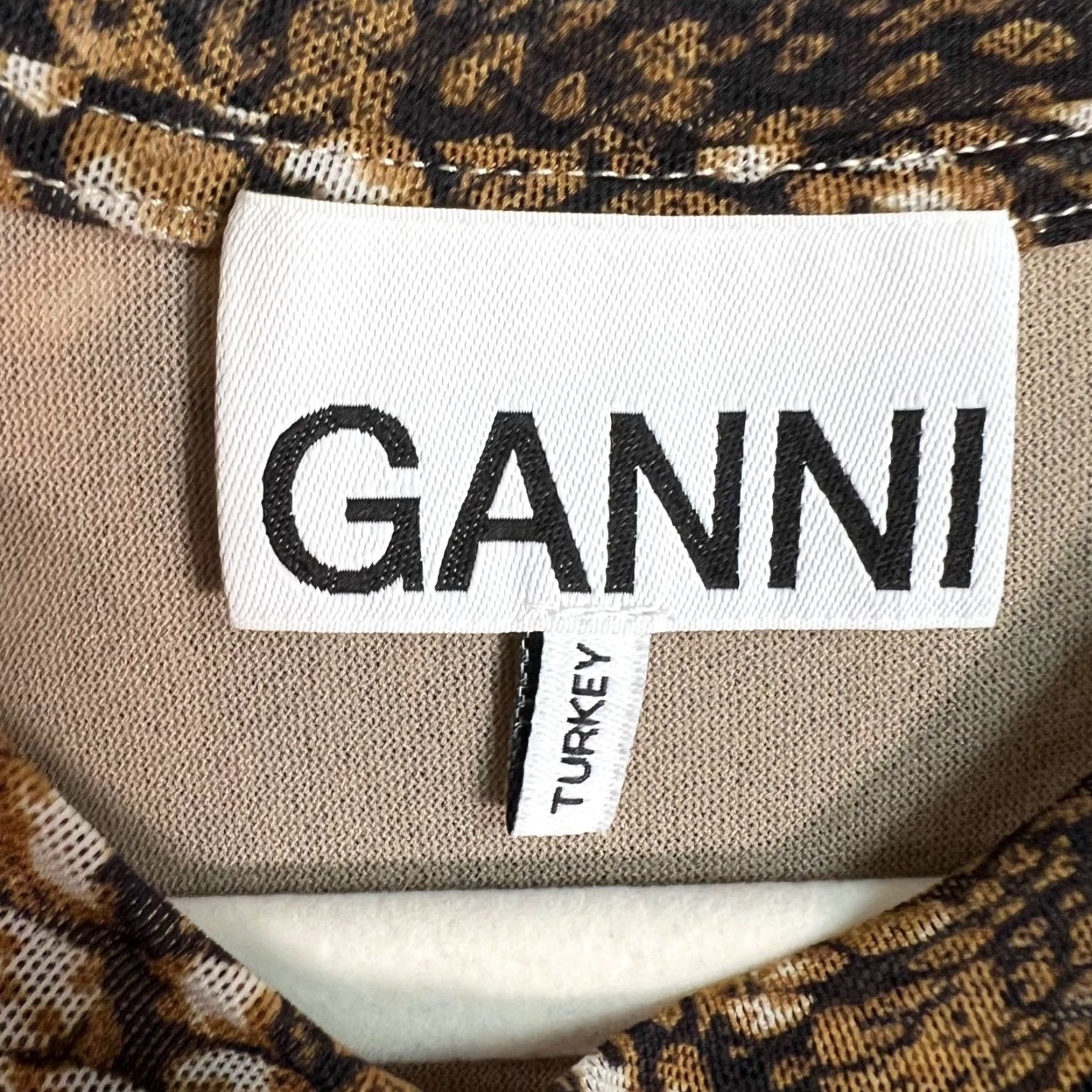 Ganni Ganni Snake Print Ruched Midi Dress Womens Size 32 Size XXS / US 00 / IT 34 - 3 Thumbnail