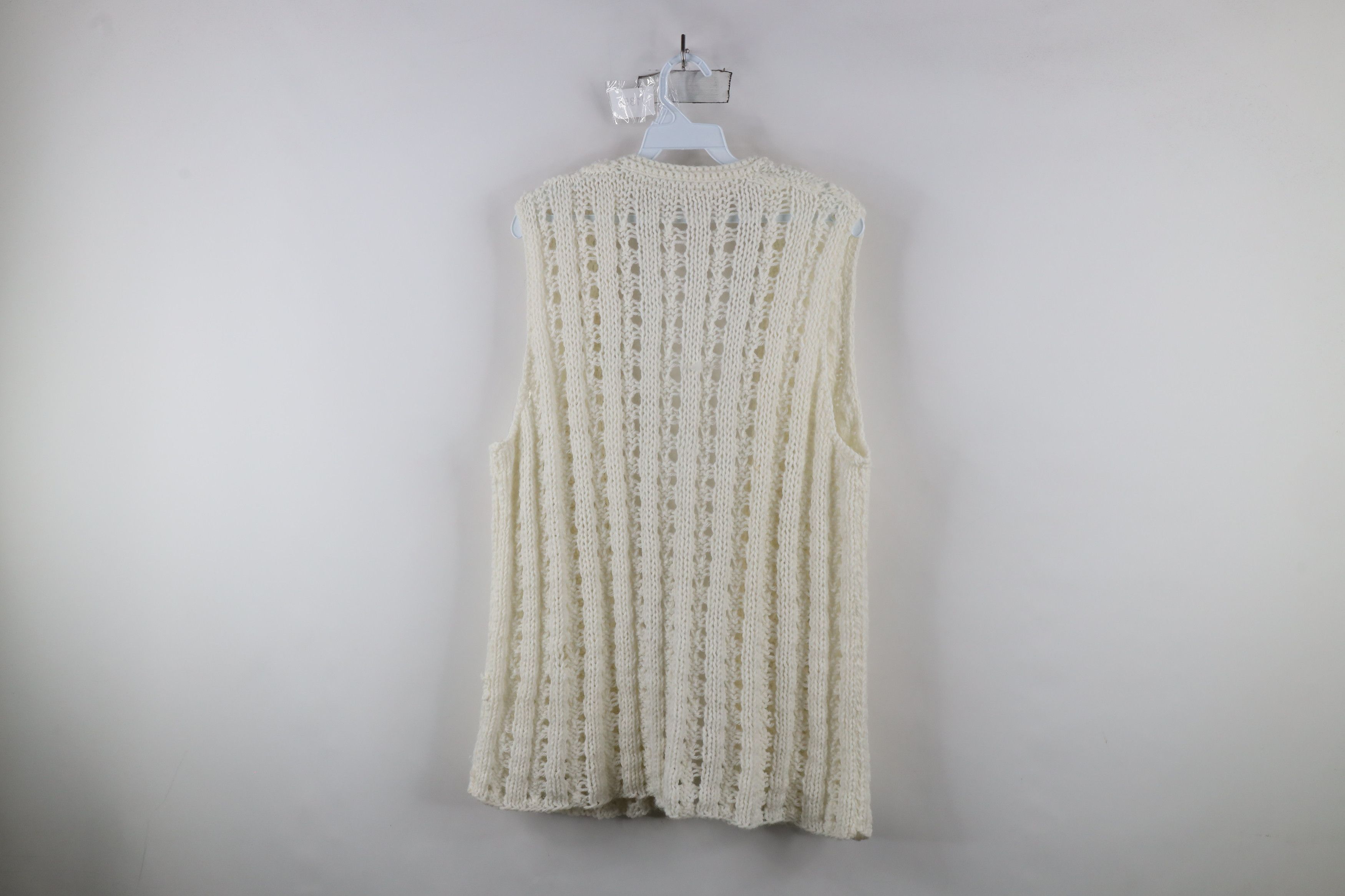 Vintage Vintage 60s 70s Streetwear Knit Open Front Sweater Vest Size L / US 10 / IT 46 - 10 Thumbnail