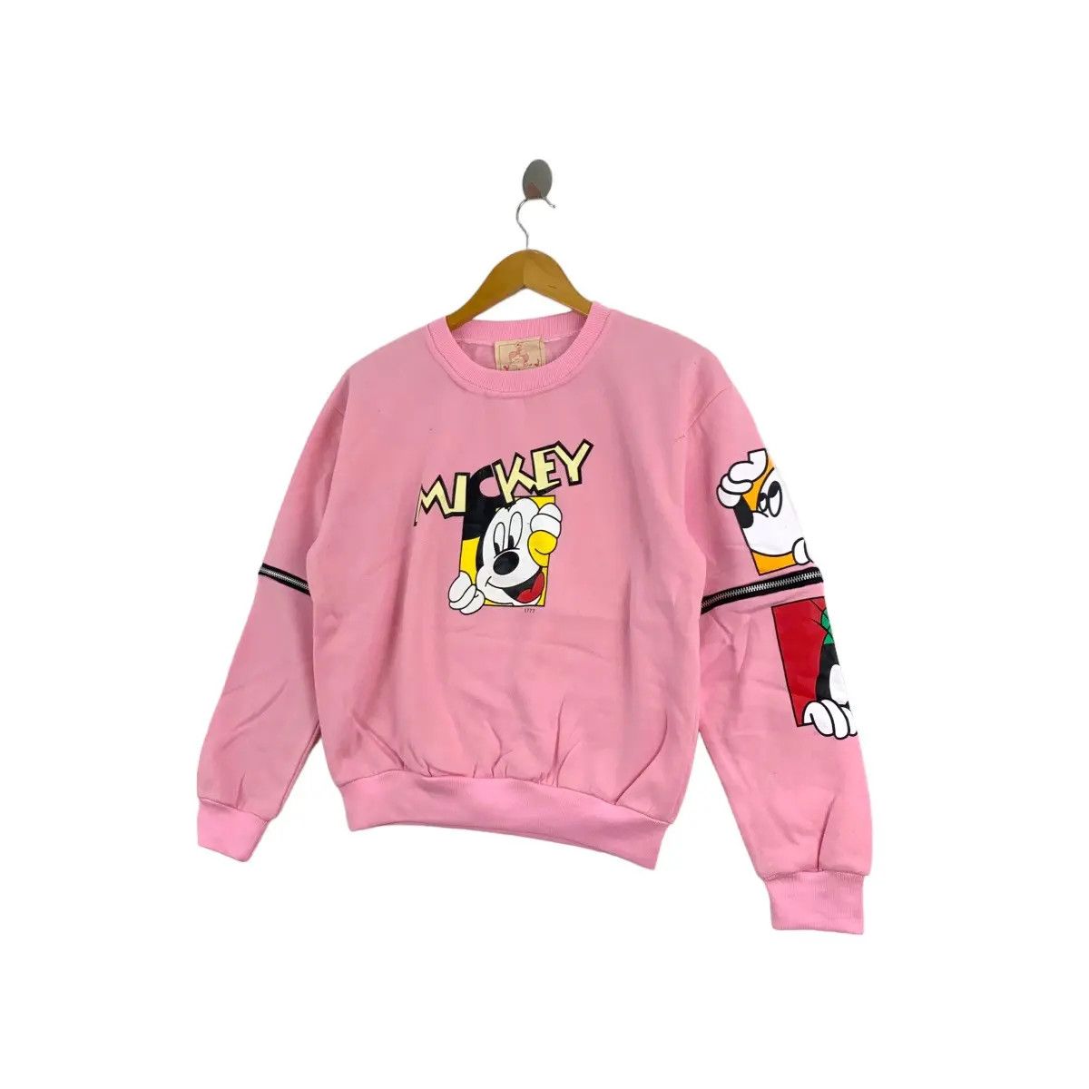 Disney MICKEY MOUSE Disney Cartoon Character Print Pink Sweatshirt Size US L / EU 52-54 / 3 - 2 Thumbnail