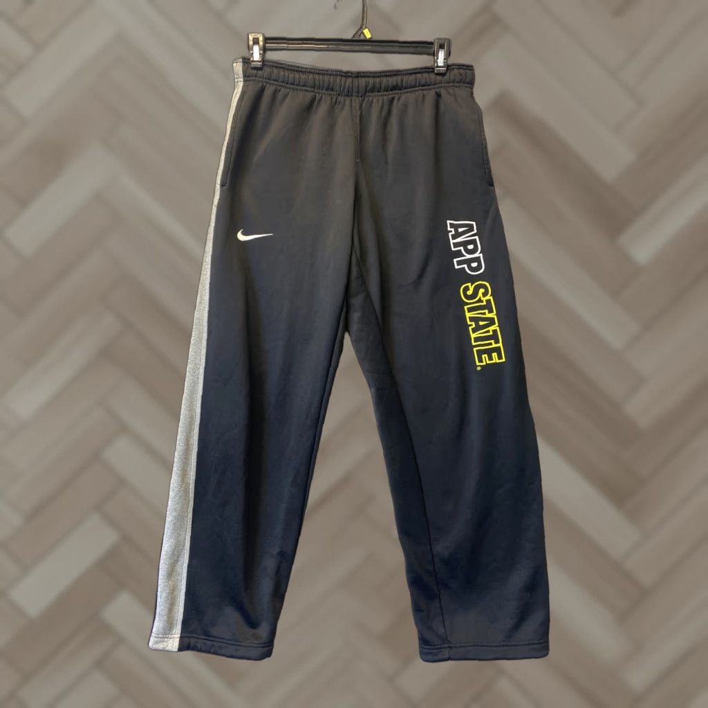 Nike Nike App State Sweatpants Mens Medium Black NBA Basketball Swoosh Tapered Fit Size US 31 - 1 Thumbnail