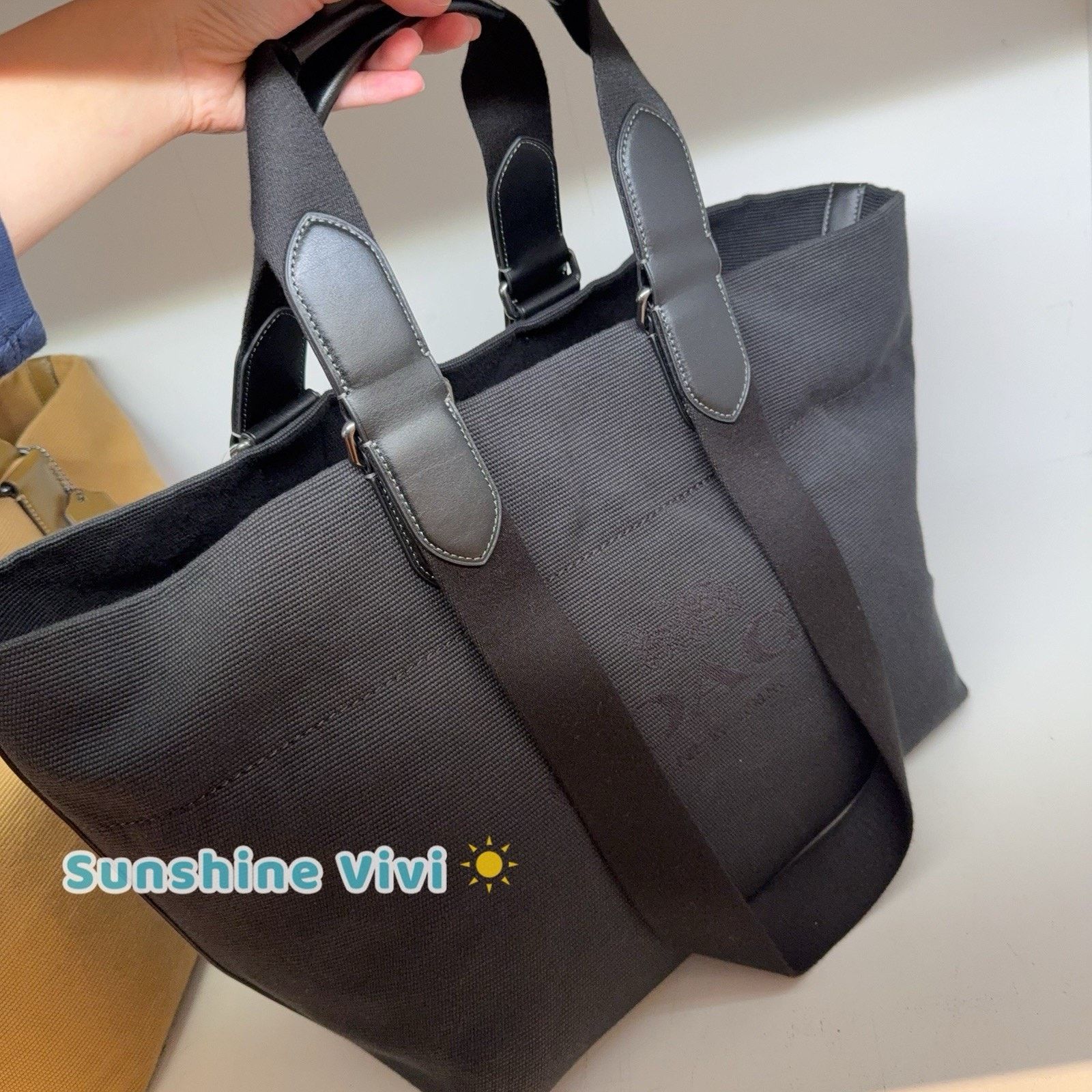 Coach NWT Coach Small Tour Tote Bag CCG39 Gunmetal Canvas leather Size ONE SIZE - 6 Thumbnail