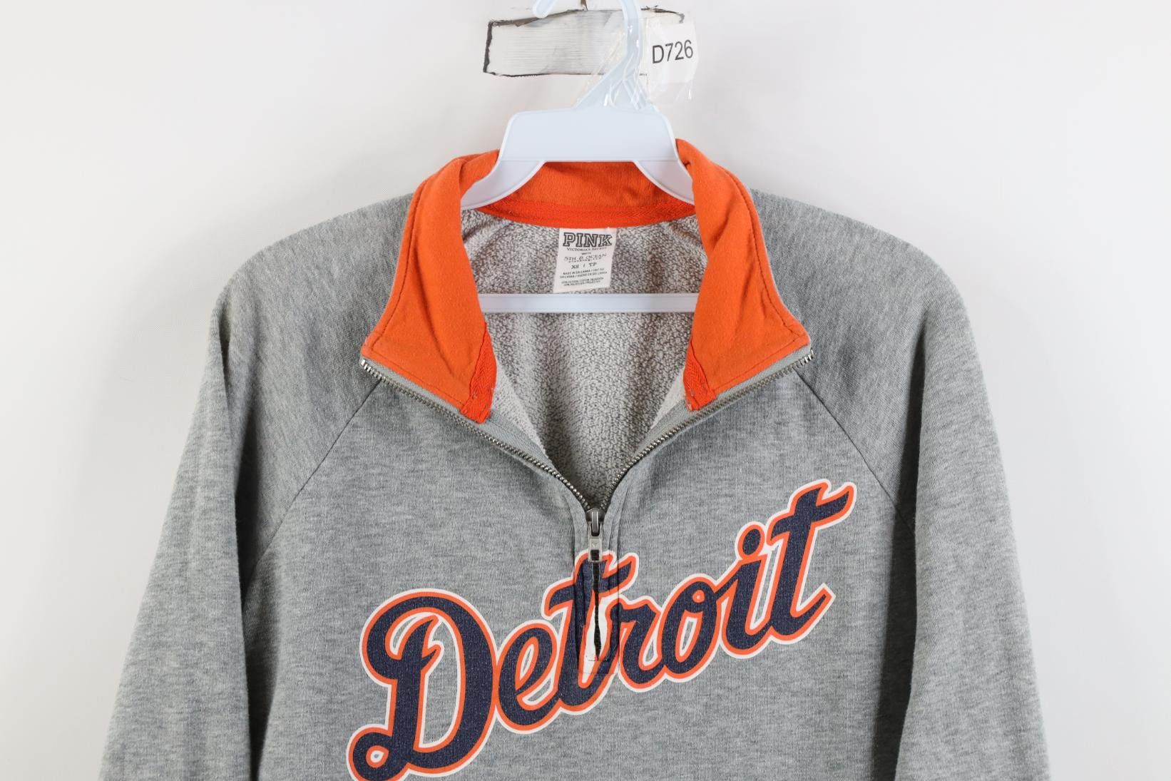 Pink Pink Victoria's Secret Detroit Tigers 1/4 Zip Sweatshirt Size XS / US 0-2 / IT 36-38 - 2 Thumbnail
