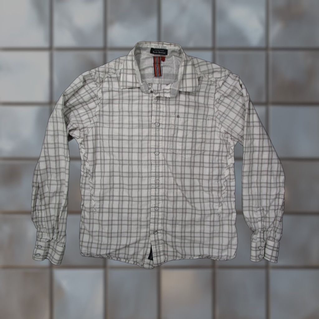 Vintage VINTAGE Rock Revival Shirt Mens Large Gray Check Casual Button-Up Designer Long Sleeve Size US L / EU 52-54 / 3 - 1 Thumbnail