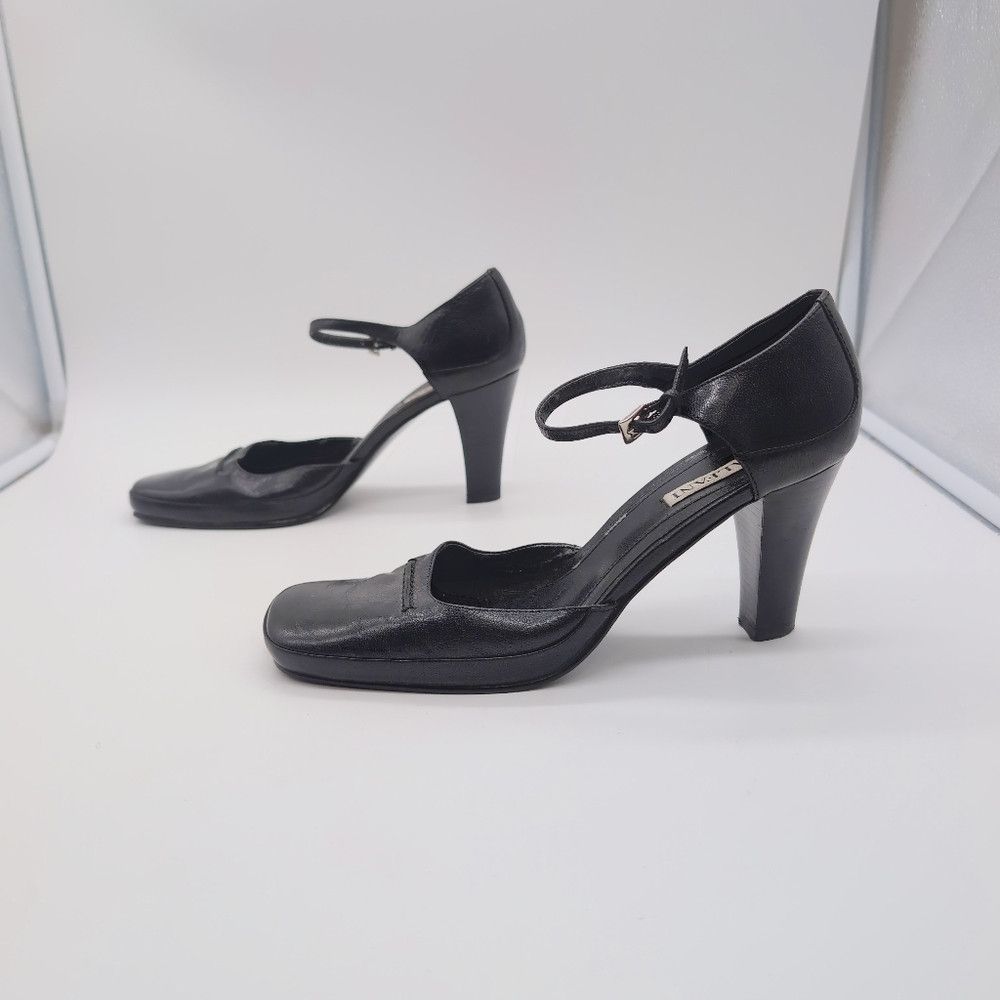 Alfani Alfani Plesantine Sz 8.5 Black Leather Women's Heels Vintag Size US 8.5 / IT 38.5 - 4 Thumbnail