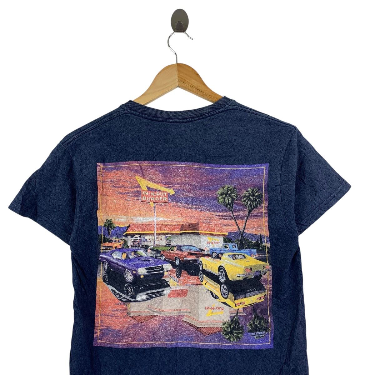 Vintage In-N-Out Vintage Style Tee Navy Classic Cars Back Print Size US S / EU 44-46 / 1 - 6 Thumbnail