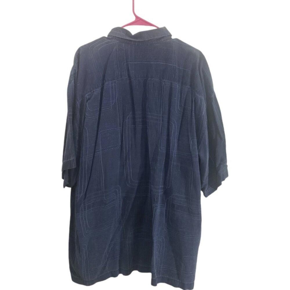 Tommy Bahama CT1872 Tommy Bahama Blue 100% Silk Shirt XXL Size US XXL / EU 58 / 5 - 3 Thumbnail