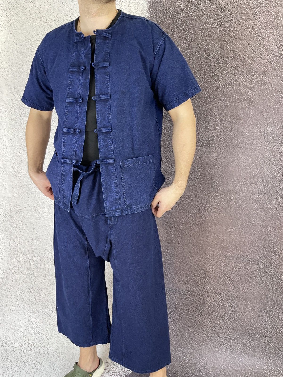 Japanese Brand Vintage Japanese kimono suit chore jacket bondage pants Size US L / EU 52-54 / 3 - 1 Thumbnail