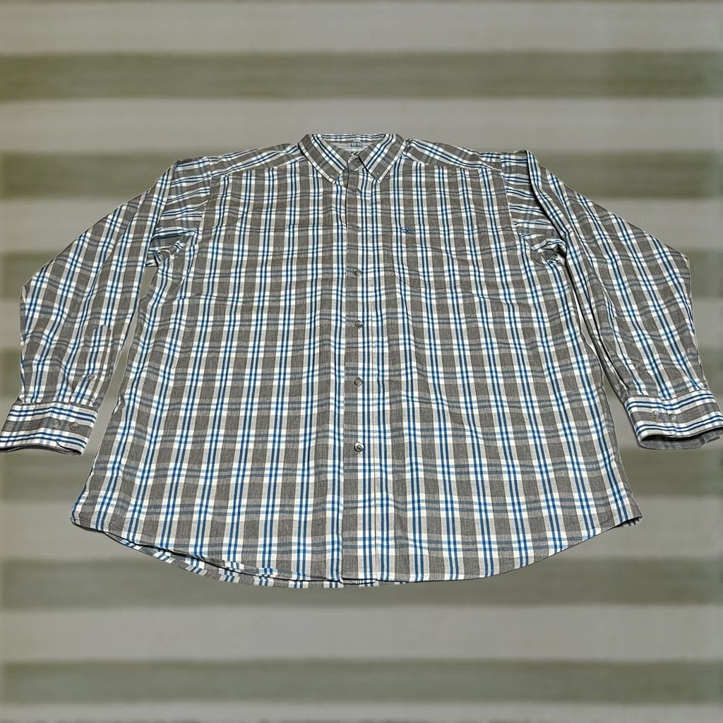 Ariat Ariat Pro Series Button Shirt Mens XL Blue Gray Plaid Long Sleeve Western Work Size US XL / EU 56 / 4 - 1 Thumbnail