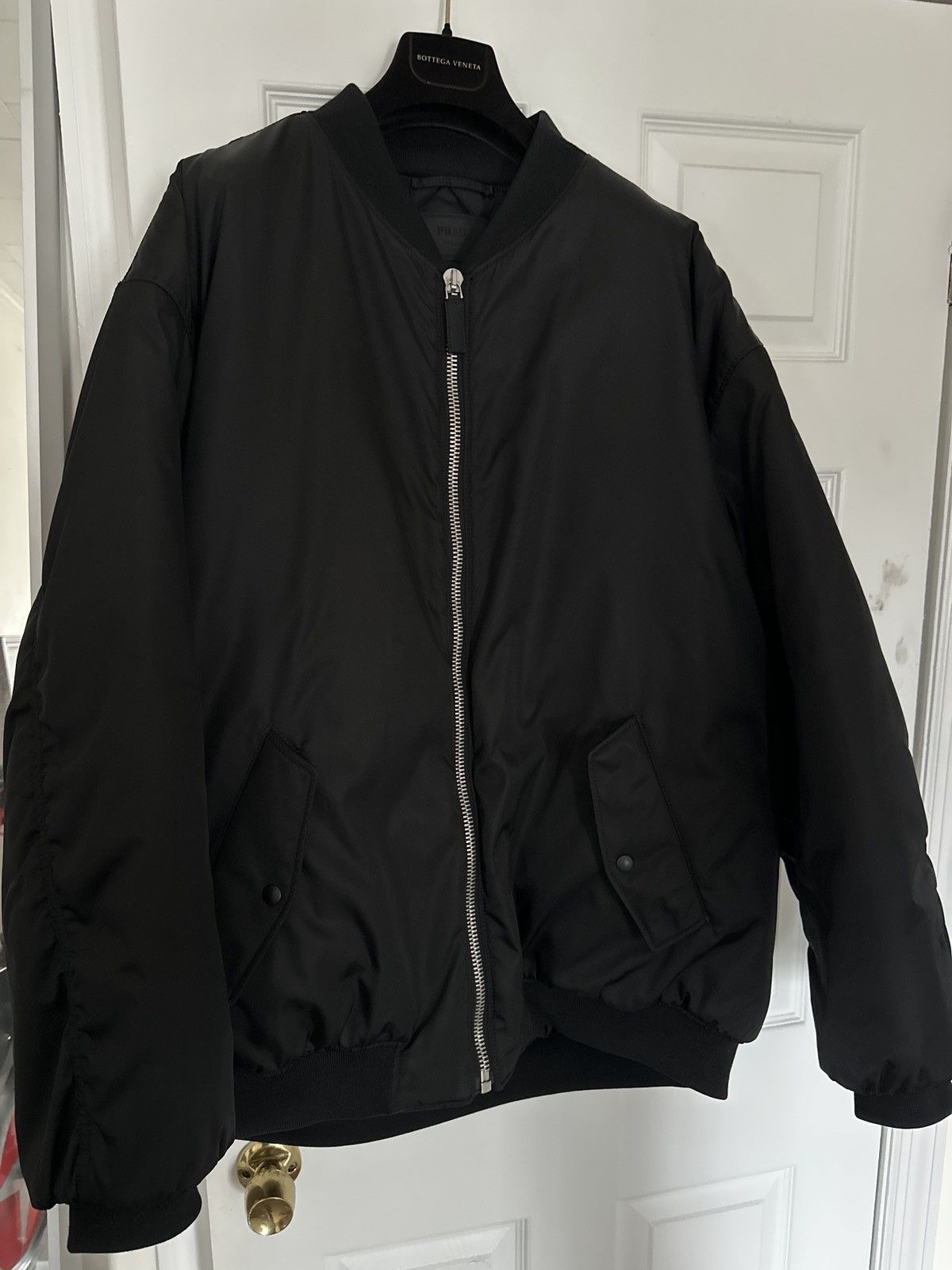 Prada Prada Oversized Bomber Jacket with belt size M Size US M / EU 48-50 / 2 - 10 Thumbnail