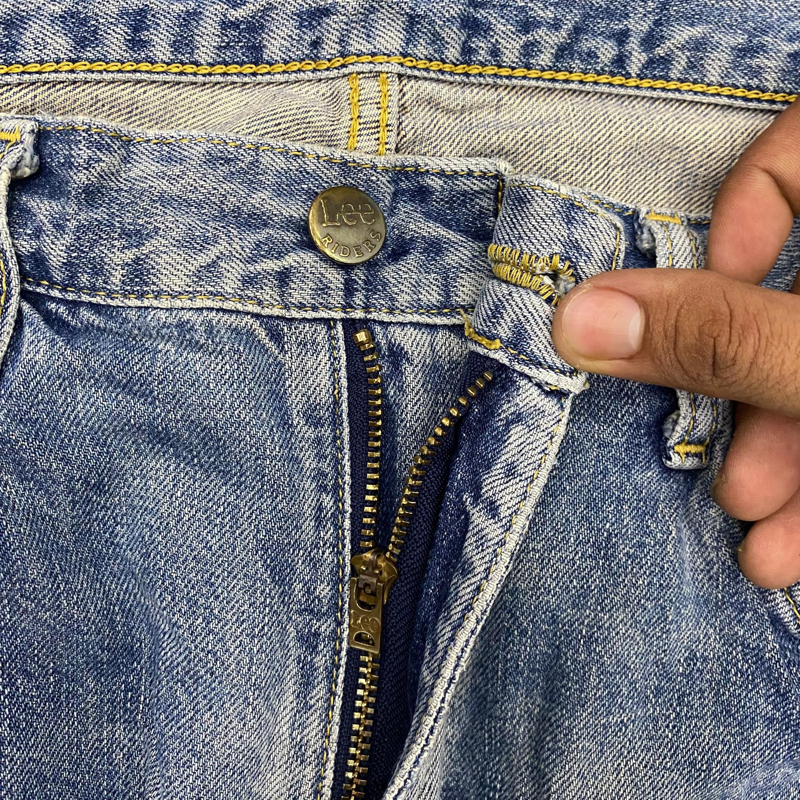 Japanese Brand 💥Best Offer💥Vintage Lee Riders Distressed Denim Size US 32 / EU 48 - 11 Thumbnail