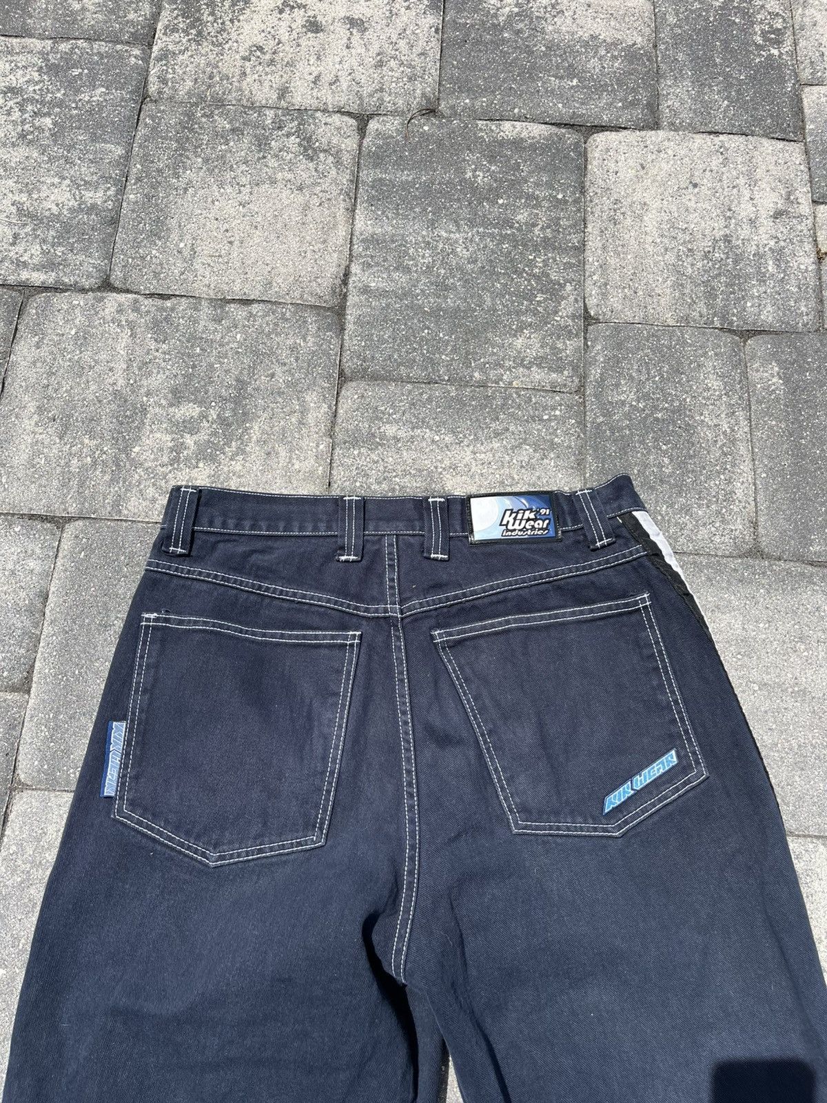 JNCO × Vintage Vintage Y2K Skater Striped Kik Wear Baggy Jeans Size US 34 / EU 50 - 4 Thumbnail