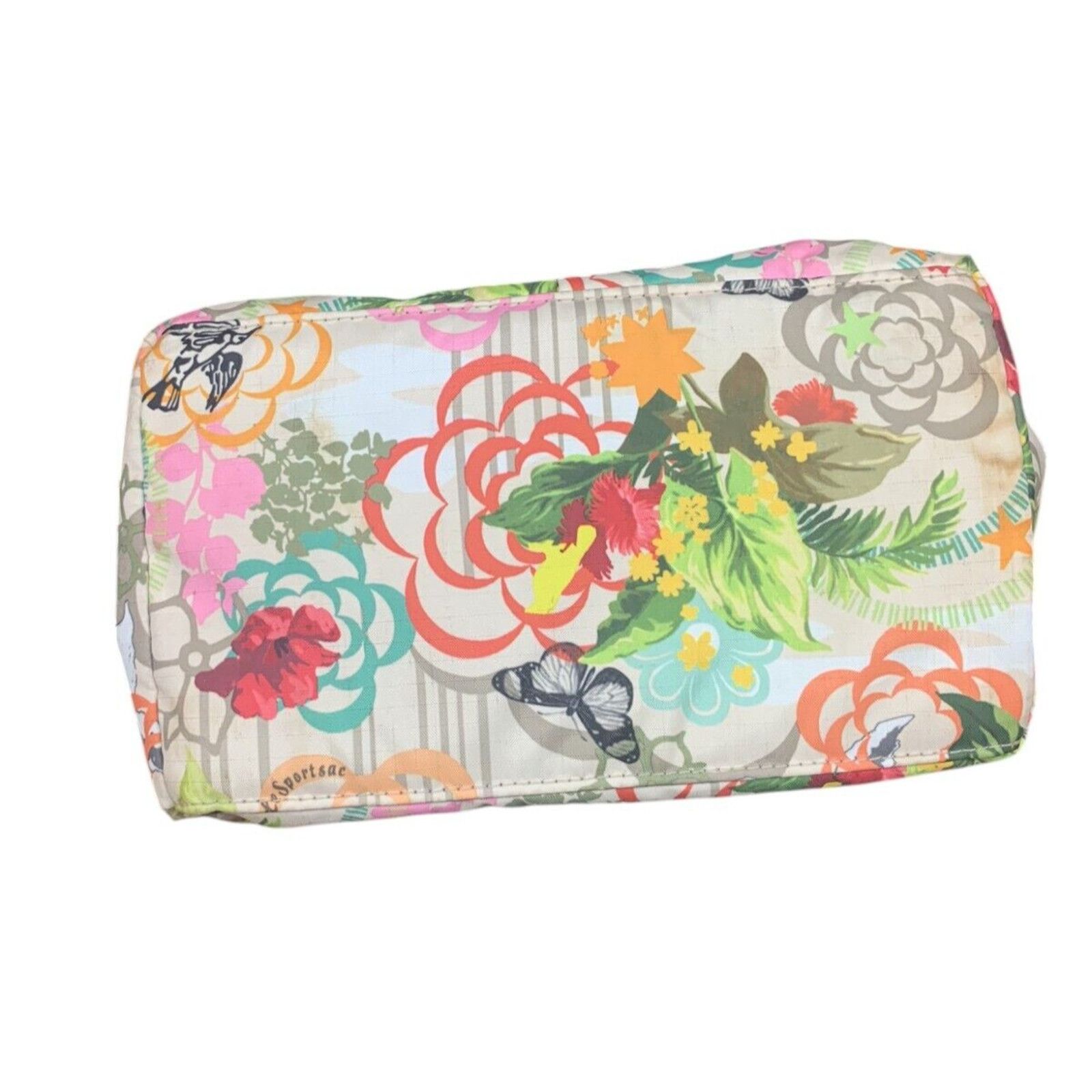 LeSportsac Lesportsac Birds Butterfly Floral Tote Bag Lunch 9in.x14 in. Size ONE SIZE - 4 Thumbnail