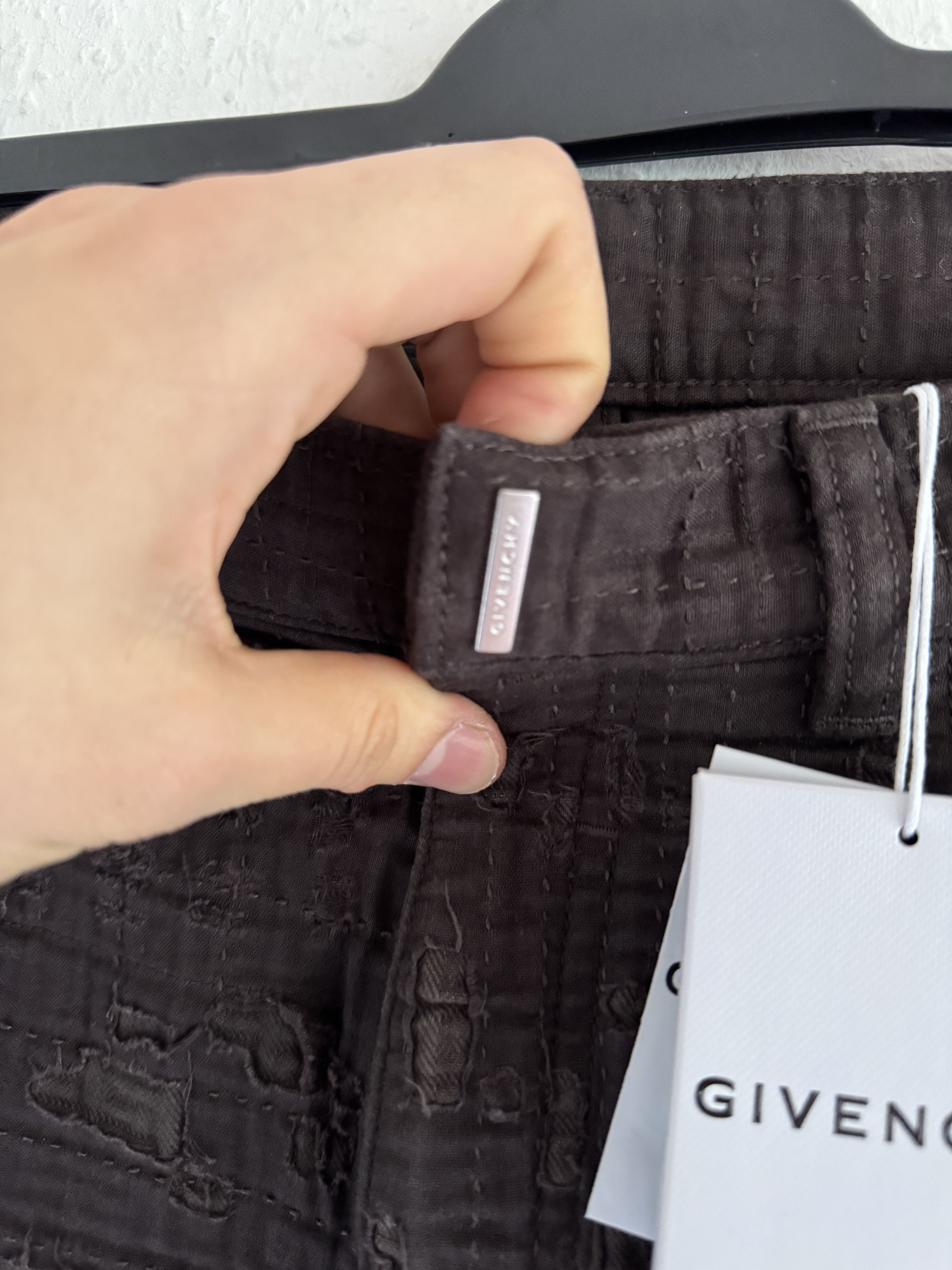 Givenchy Dark Brown 4G Boro Jeans Size US 33 - 14 Thumbnail