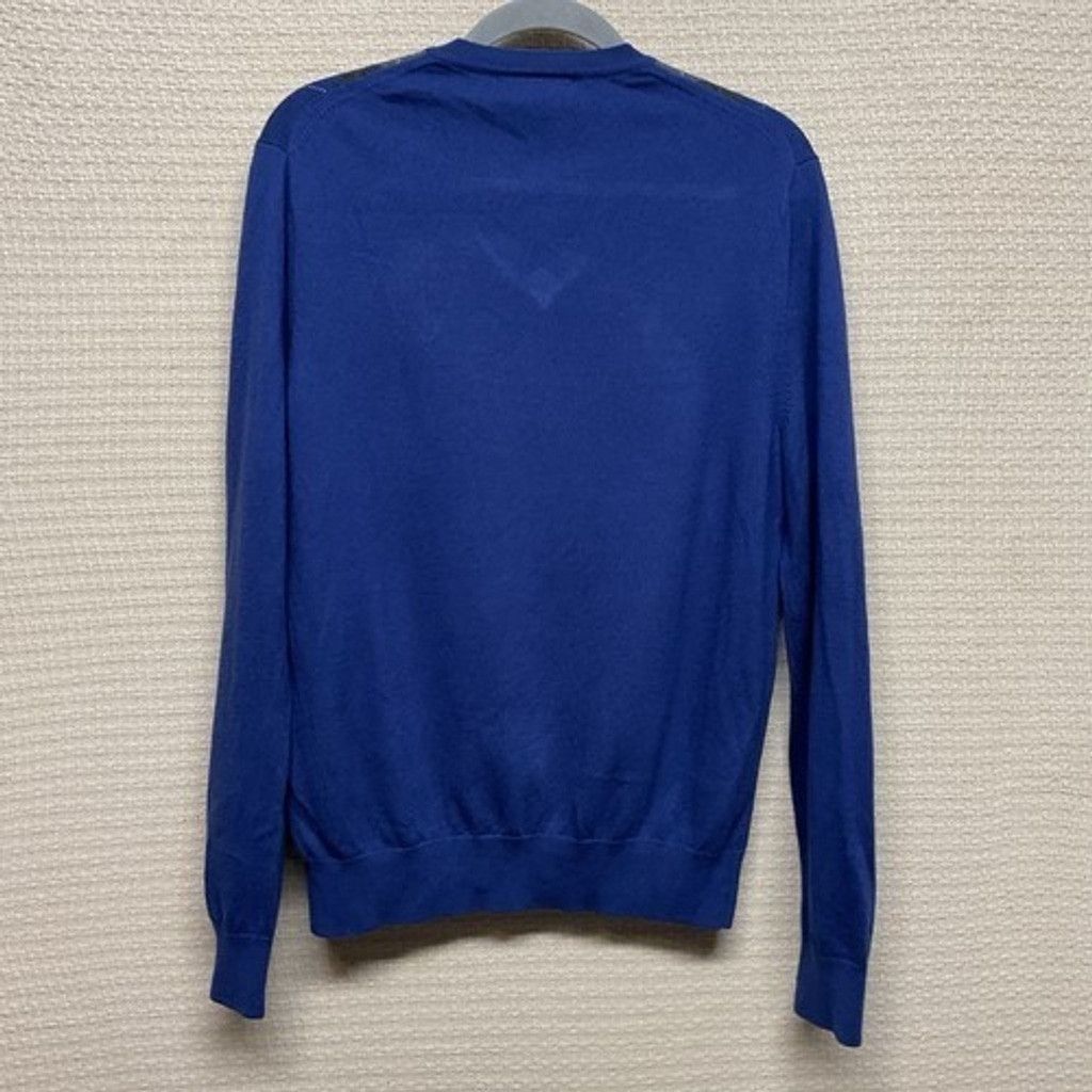 Banana Republic Banana Republic Blue Merino Wool V-Neck Sweater Men Size L Size US L / EU 52-54 / 3 - 6 Thumbnail