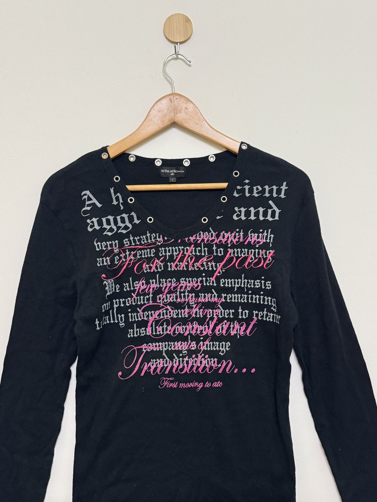 In The Attic In The Attic Poem long Sleeve Gothic style Tee Size US XS / EU 42 / 0 - 3 Thumbnail