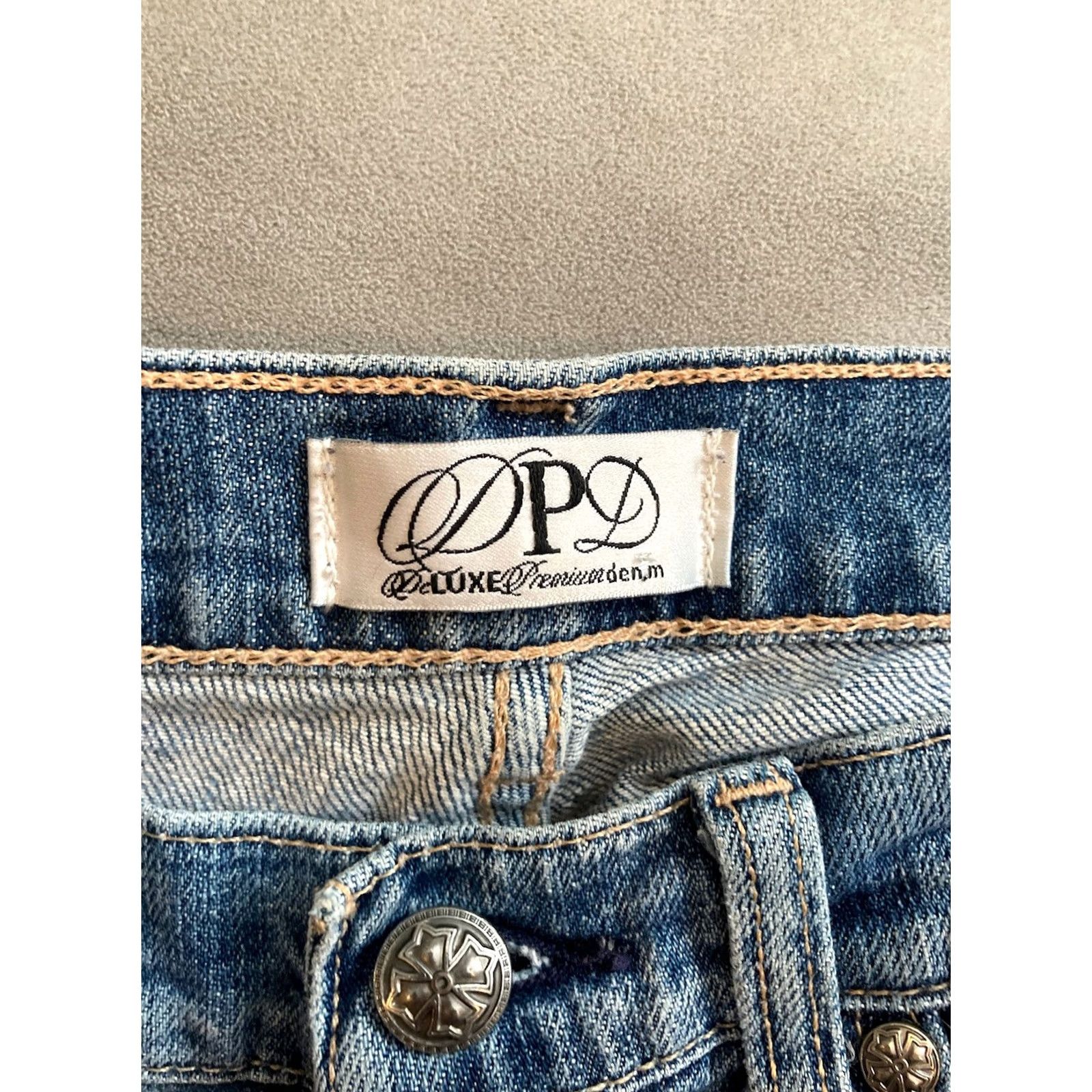 Denime DPD Deluxe Premium Denim Jeans Women's Size 28" X 32" Flared Blue Denim Size 27" / US 4 / IT 40 - 2 Thumbnail