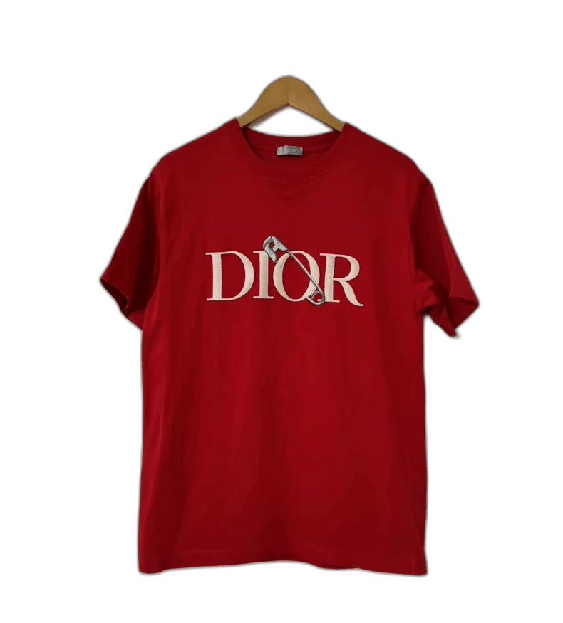 Dior Dior Red Short Sleeve T-Shirt with Embroidery | Grailed