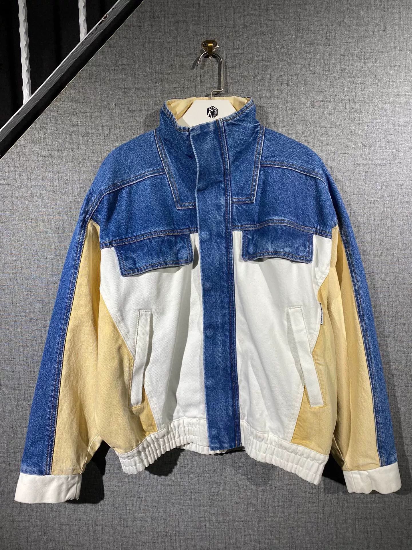alexander wang color-block denim jacket