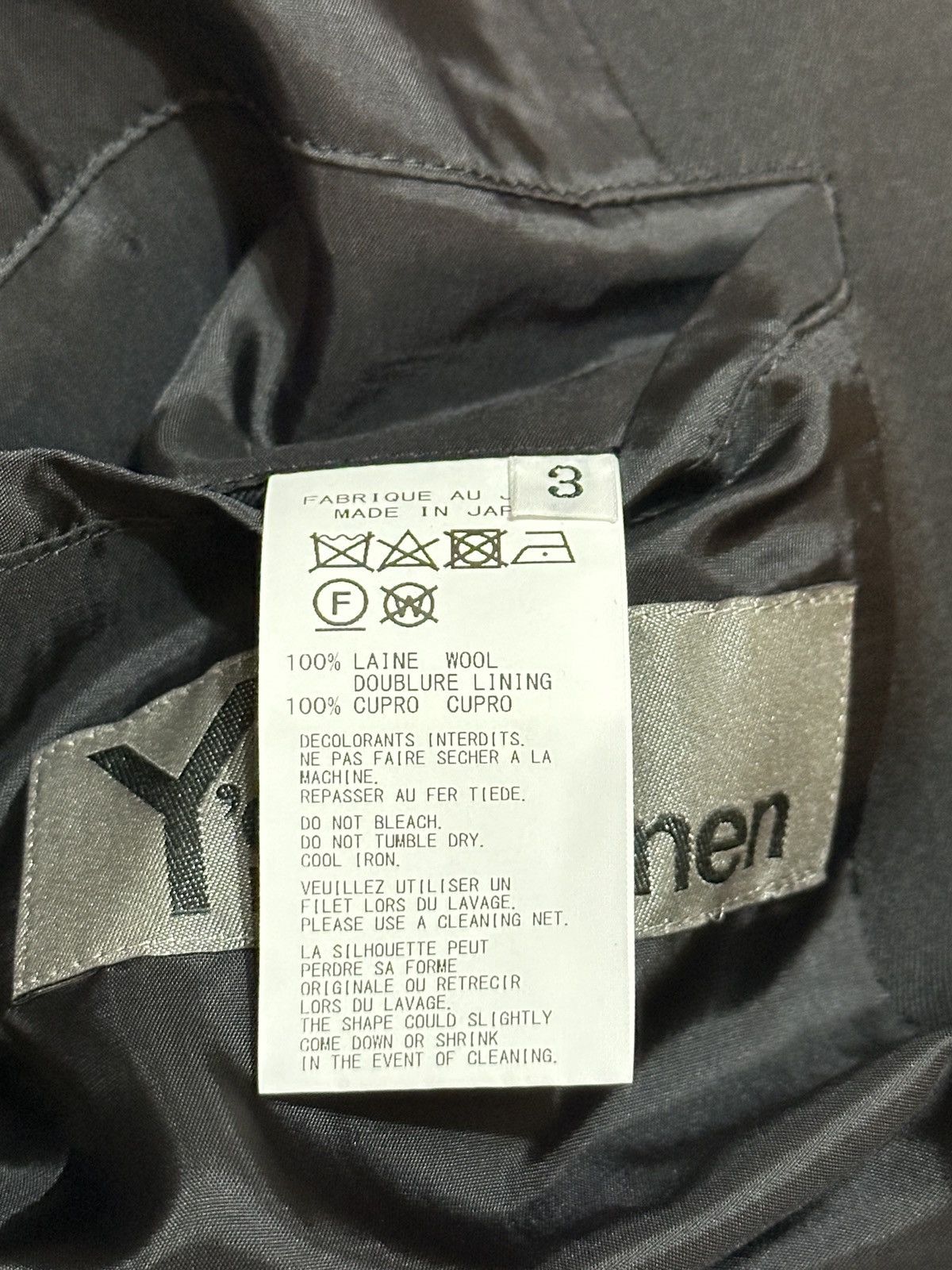 Yohji Yamamoto Y's for men SS24 BLACK JACKET Size US M / EU 48-50 / 2 - 10 Thumbnail