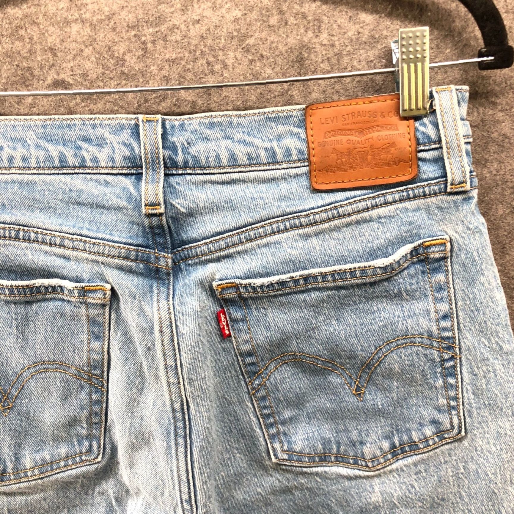 Levi's Levi's Wedgie Straight Ankle Jeans Womens 28 Light Wash Blue Crop Tango Hustle Size 28" / US 6 / IT 42 - 7 Thumbnail