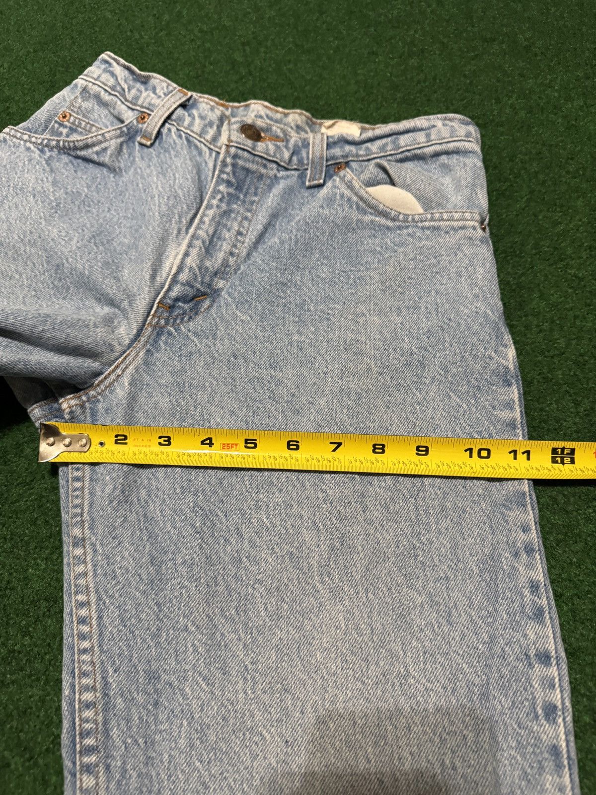Levi's Vintage Clothing × Vintage Vintage 90s Levi’s 550 Orange Tab Grunge Light Wash Jeans Size US 29 - 9 Thumbnail