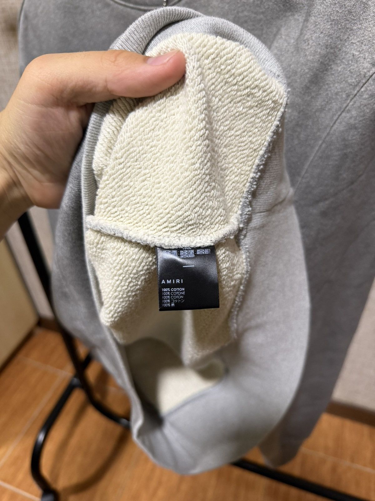 Amiri AMIRI AGED PUFF LOGO GREY SWEATSHIRT Size US S / EU 44-46 / 1 - 10 Thumbnail