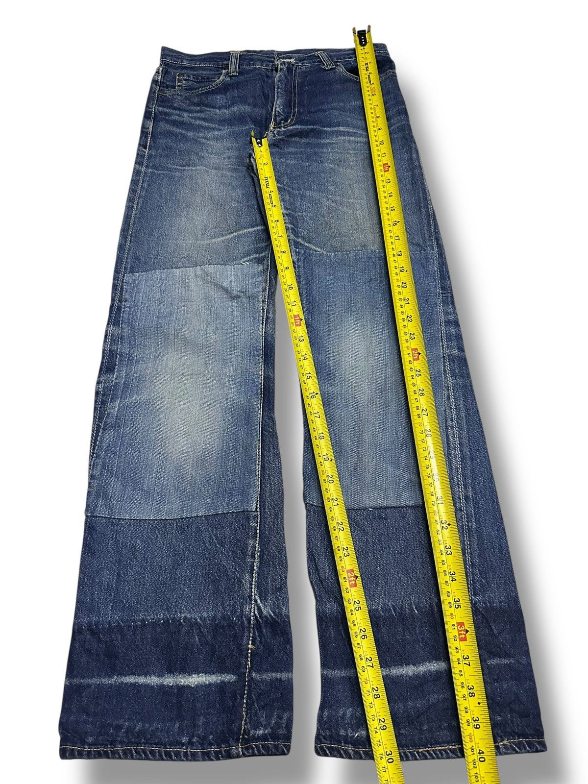 Edwin Edwin Vintage Patches Knee Wideleg Style Faded Wash Size US 30 / EU 46 - 12 Thumbnail