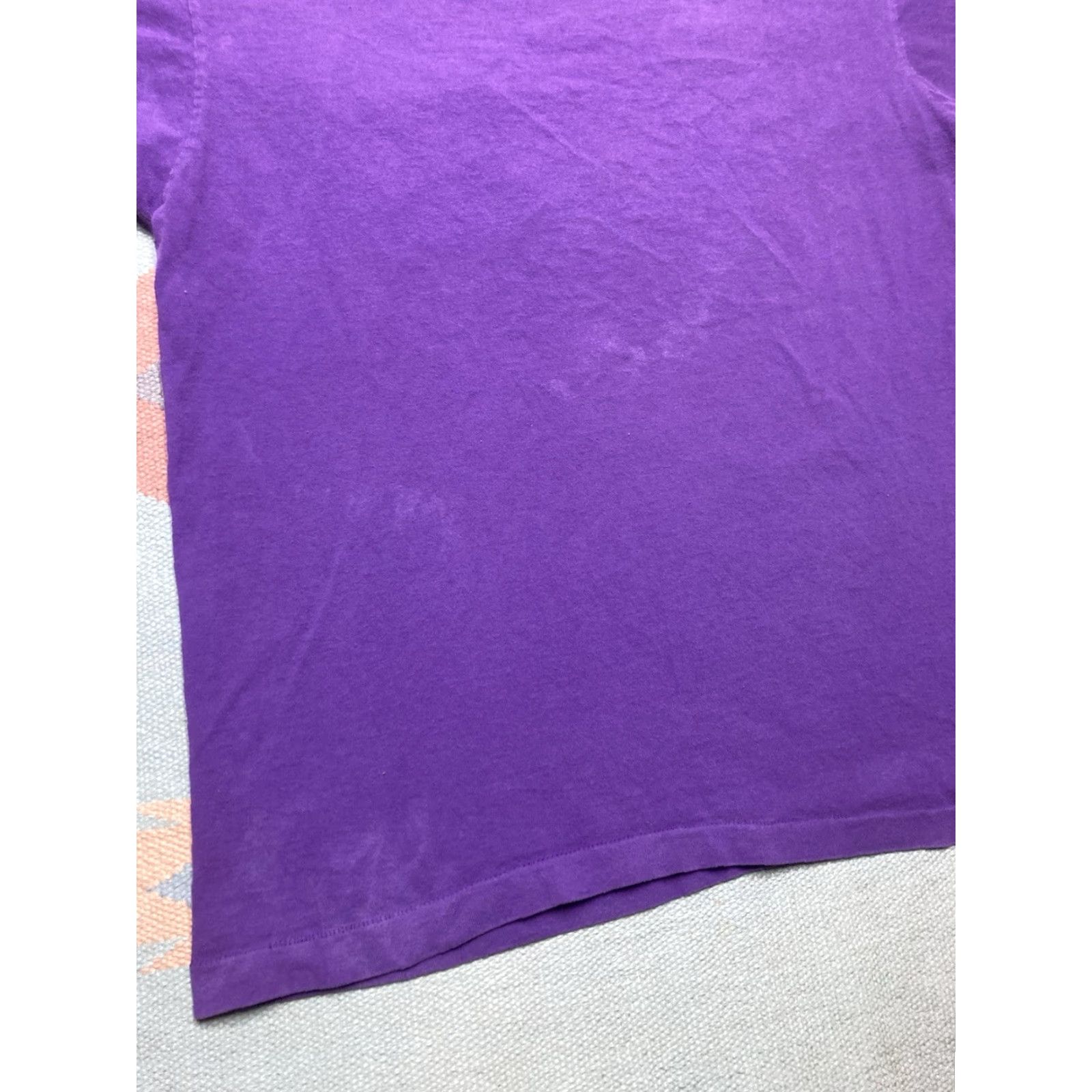 Vintage VINTAGE 90s Pocket T Shirt Faded Purple Plum Single Stitch Cotton Adult XL Men Size US XL / EU 56 / 4 - 8 Thumbnail
