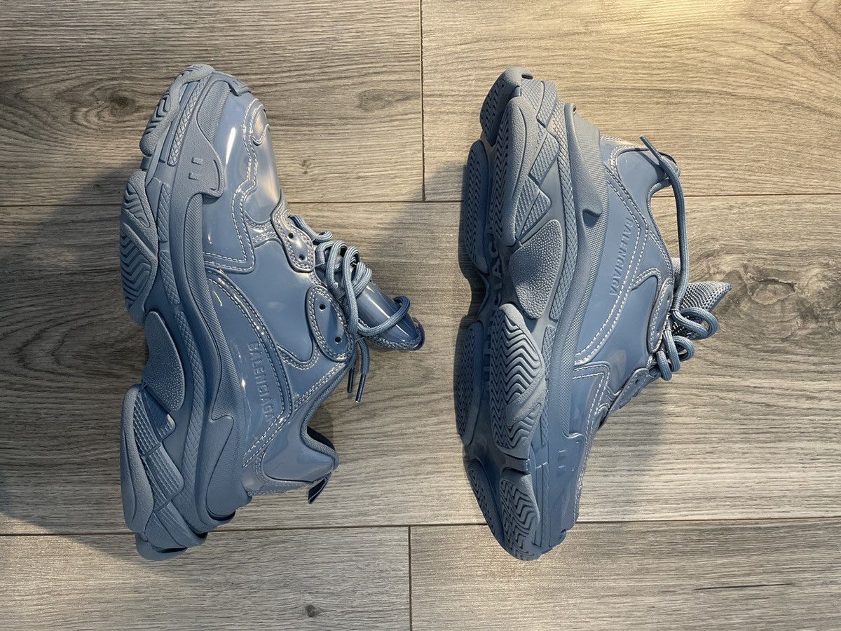 Balenciaga Balenciaga Triple S Blue Vernis Size US 8 / EU 41 - 4 Thumbnail