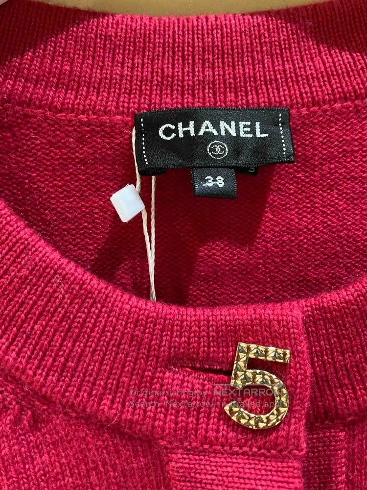 Chanel Chanel 22b Berry Colour Multi-Element Buckle Knitted Cardi Size XS / US 0-2 / IT 36-38 - 5 Thumbnail