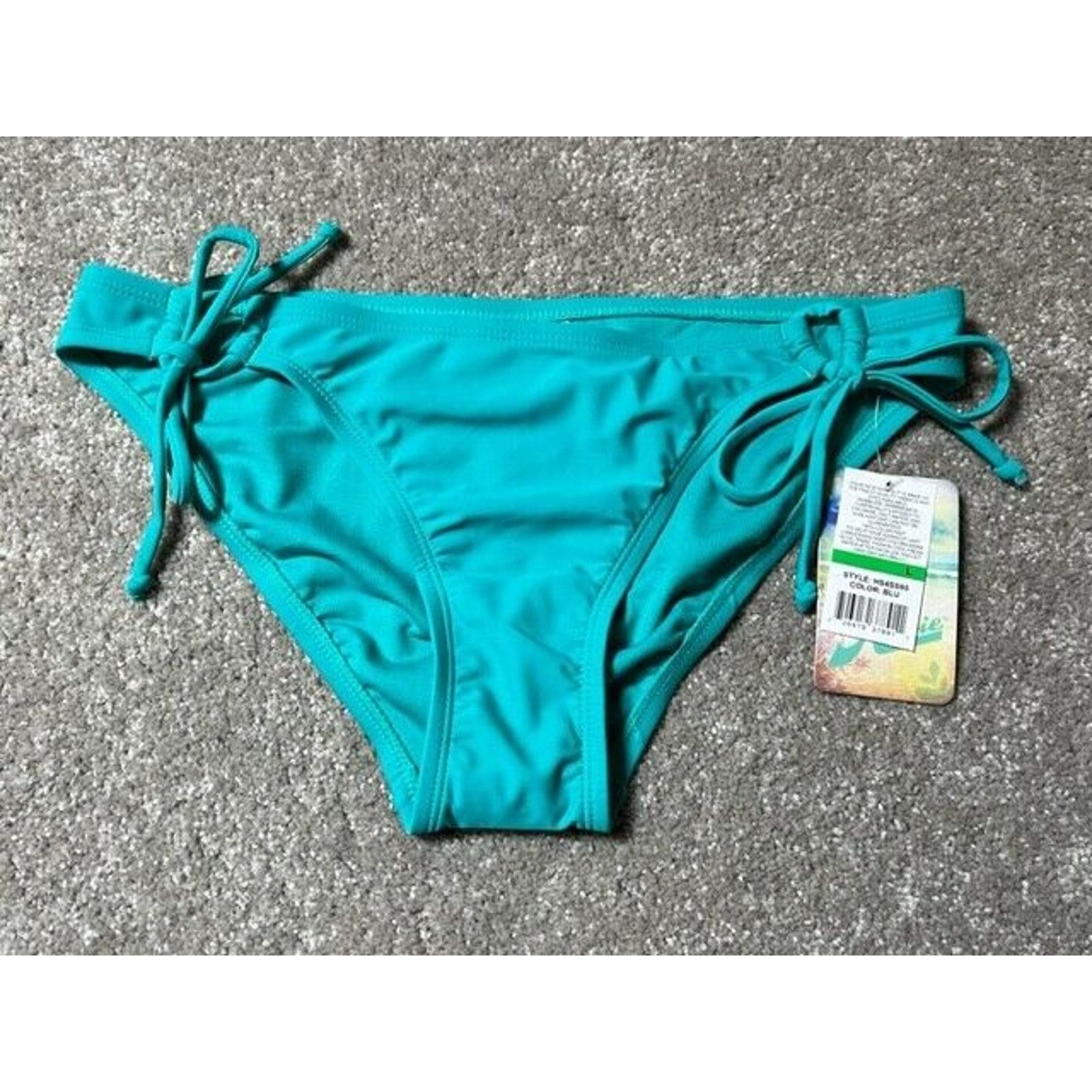 Other Hobie Bikini Swim Bottom Womens L Beaded Stretch Lined Blue Size L / US 10 / IT 46 - 1 Thumbnail